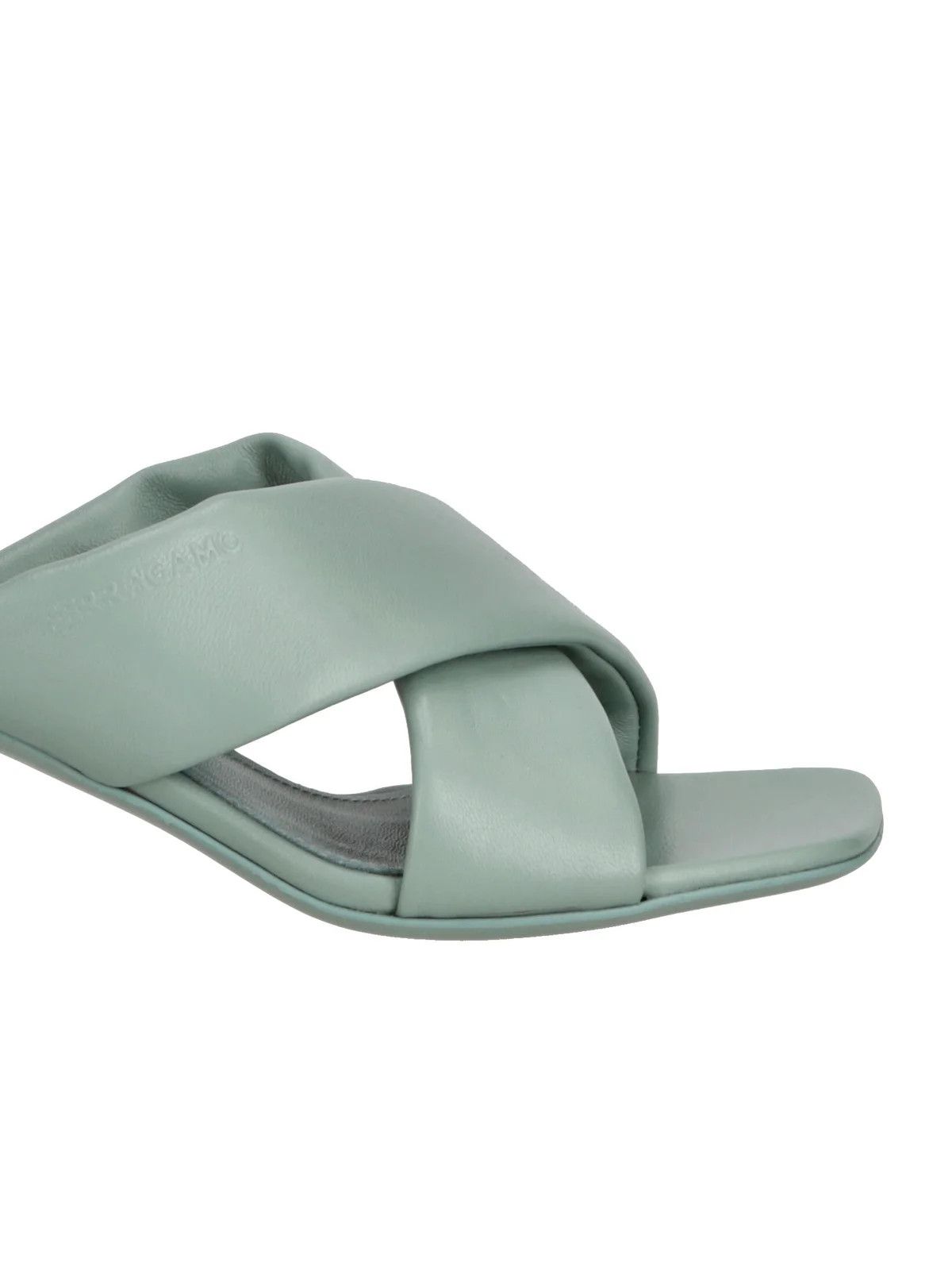 Salvatore Ferragamo o1s1rm0924 Aludra 55 Mules in Sage Green Size US 5.5 / IT 35.5 - 4 Thumbnail