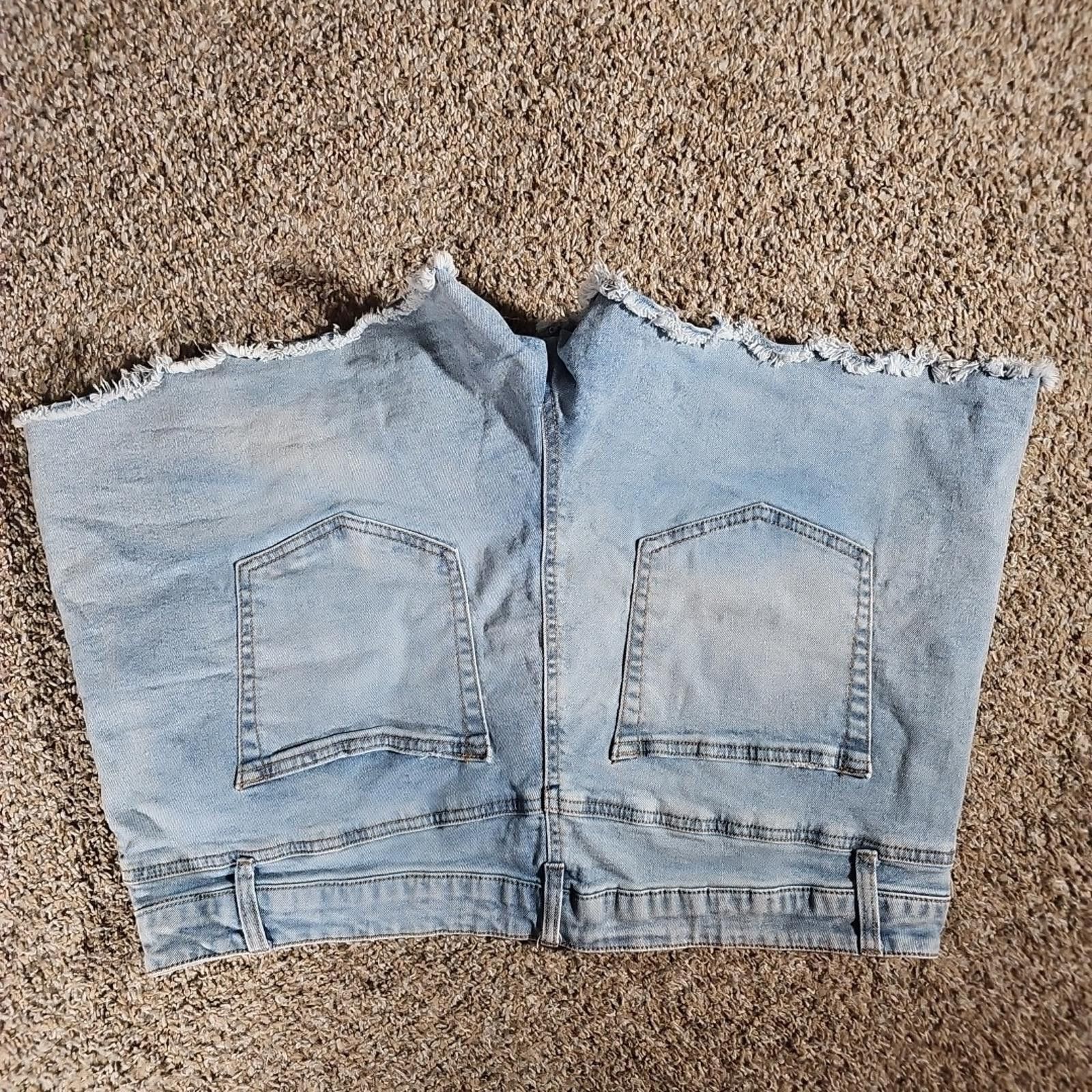 Other Vanilla Star 20W Distressed Blue Jeans Shorts Size 42" / US 20 - 6 Thumbnail