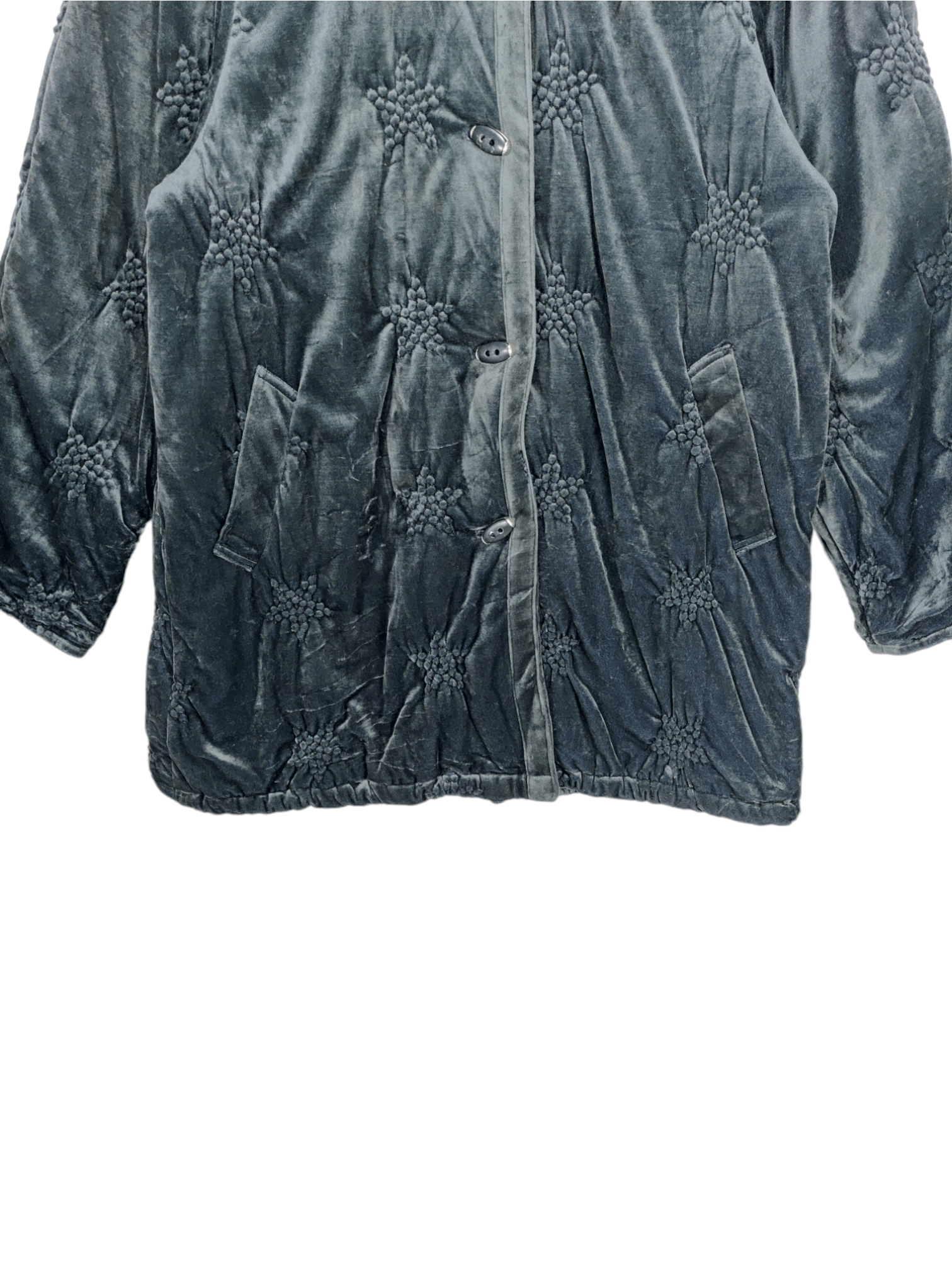 Japanese Brand Vintage Velvet Coat Jacket by Libre Size M / US 6-8 / IT 42-44 - 9 Thumbnail