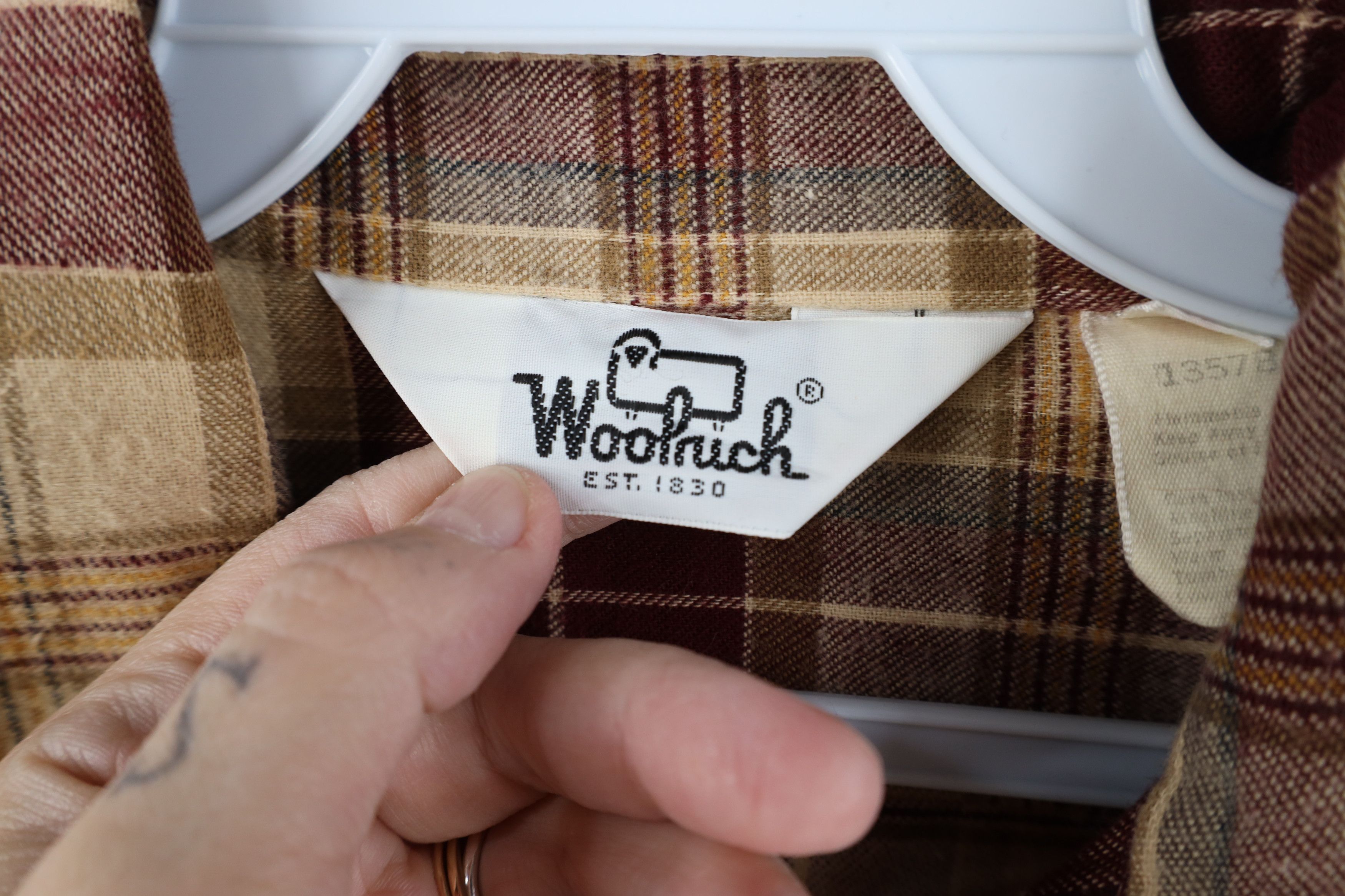 Woolrich Woolen Mills Vintage 70s Woolrich Flannel Collared Button Shirt Plaid USA Size US S / EU 44-46 / 1 - 6 Thumbnail