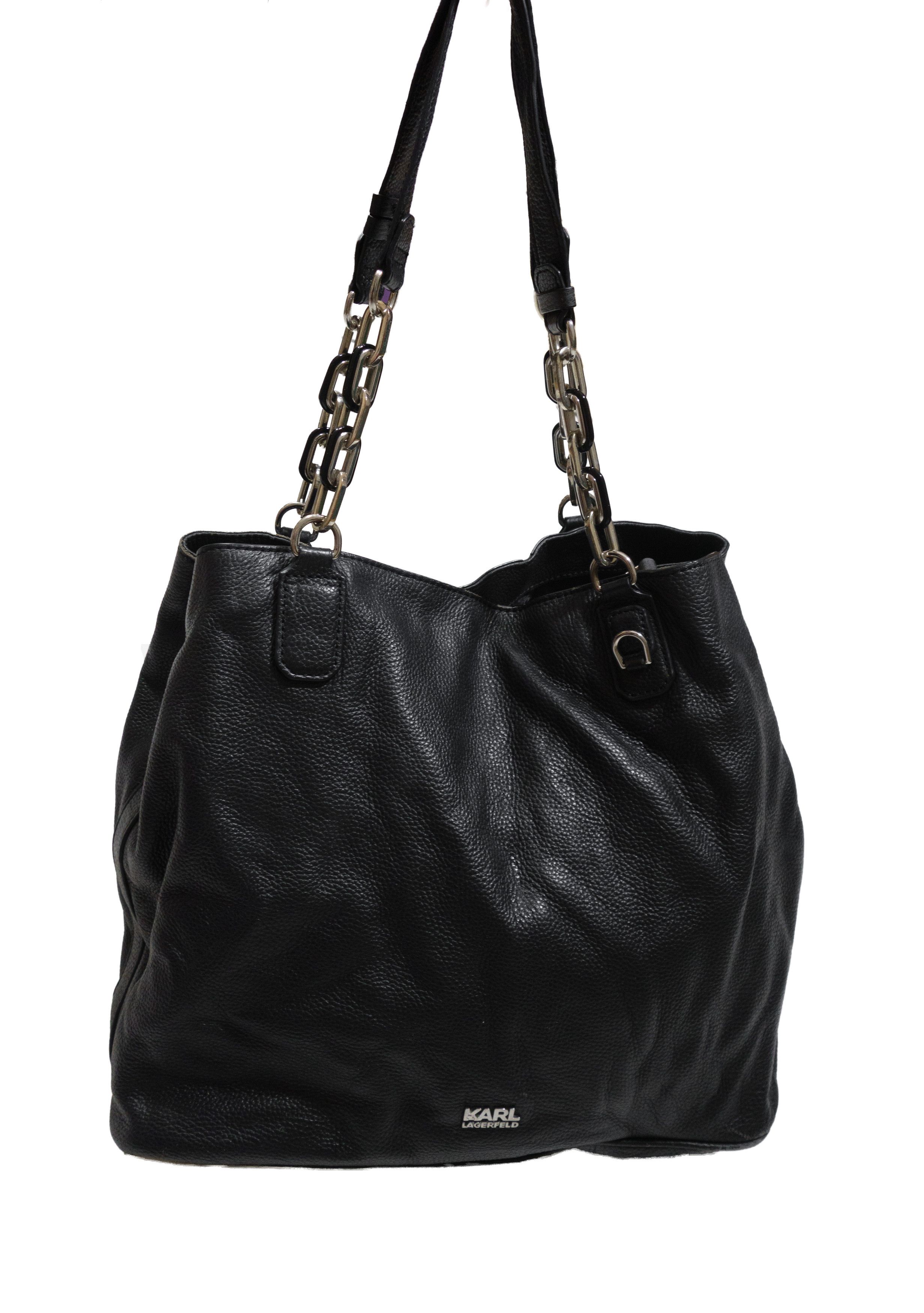 Karl Lagerfeld Logo Leather Shoulder Bag Size ONE SIZE - 2 Thumbnail