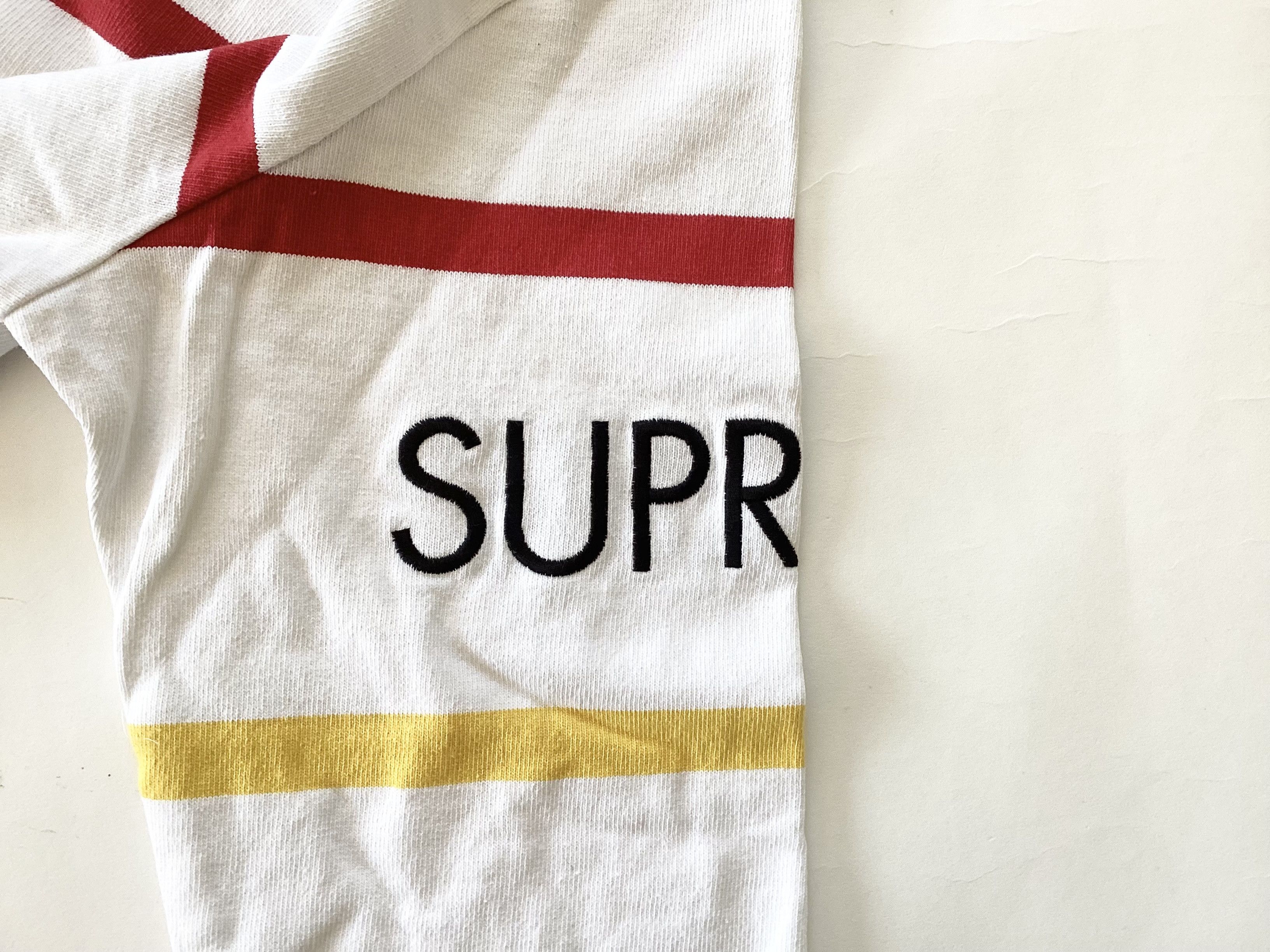Supreme (L)2016 Supreme Striped Rugby WHITE Size US M / EU 48-50 / 2 - 2 Thumbnail