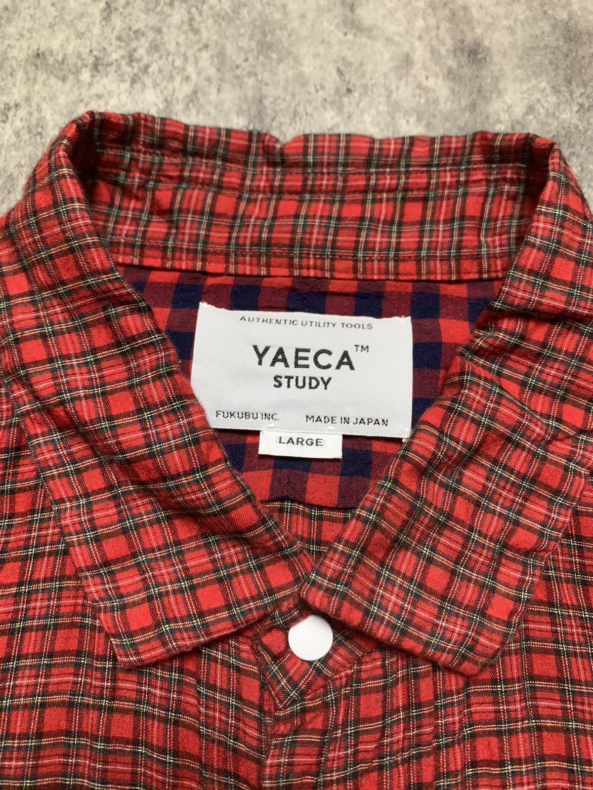 Comme des Garcons Yaeca Study Japanese Multi Checkered Snap Button Up Size US L / EU 52-54 / 3 - 6 Thumbnail