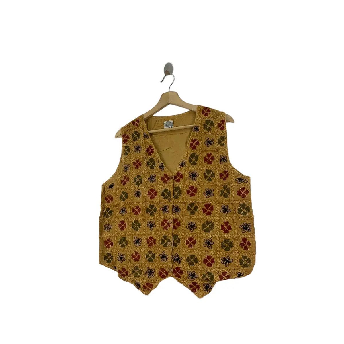 Vintage Vintage JAIPUR MADE IN INDIA Viscose Embossed Vest Size M / US 6-8 / IT 42-44 - 5 Thumbnail