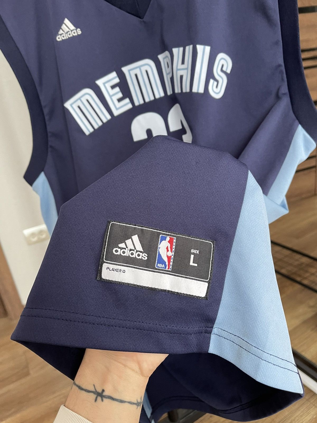 NBA Adidas Memphis Grizzlies Gasol Vintage NBA Jersey T-Shirt Size US L / EU 52-54 / 3 - 8 Thumbnail