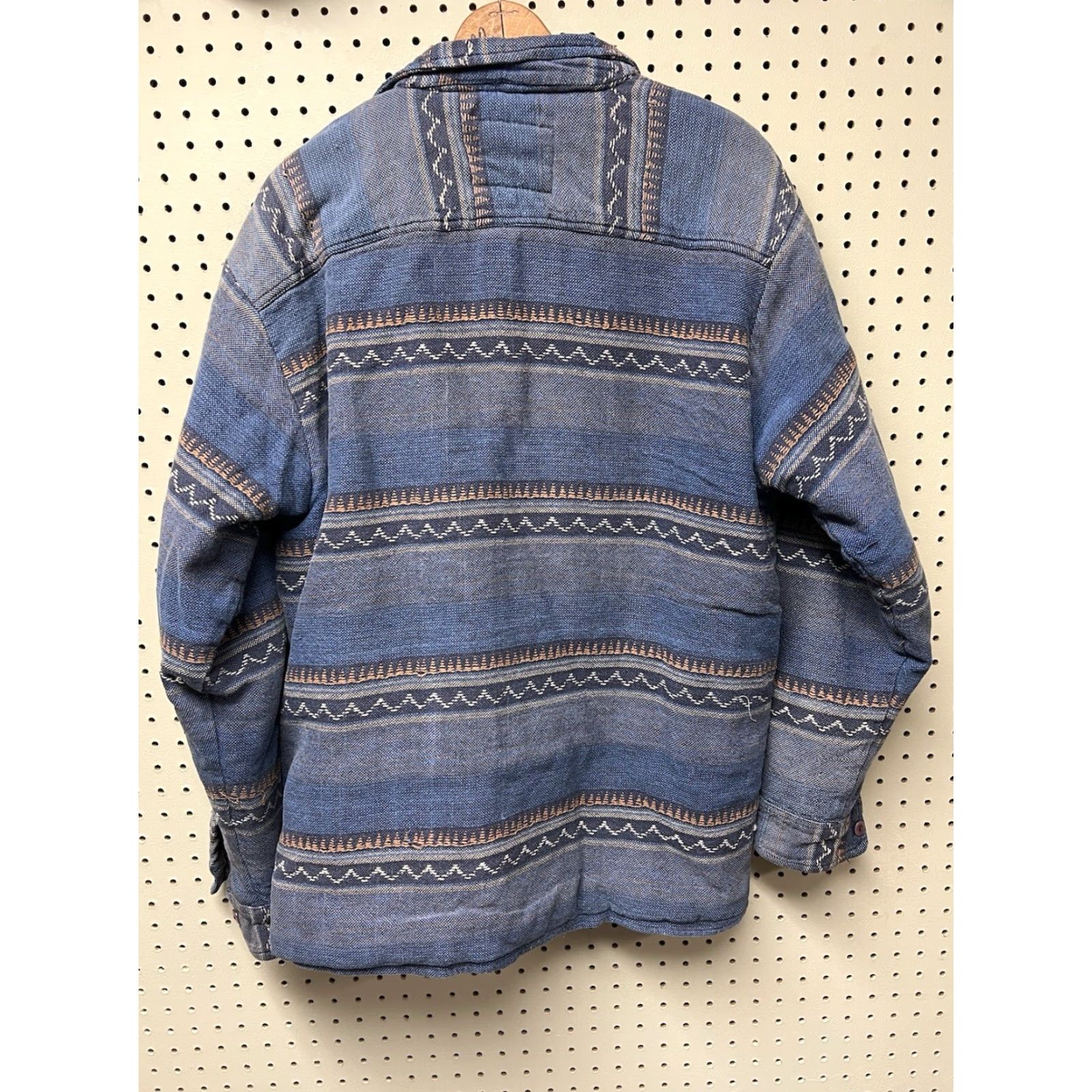 Vintage VINTAGE Grit Iron Workwear Shacket Jacket Men L Blue Aztec Southwest Sherpa Size US L / EU 52-54 / 3 - 2 Thumbnail