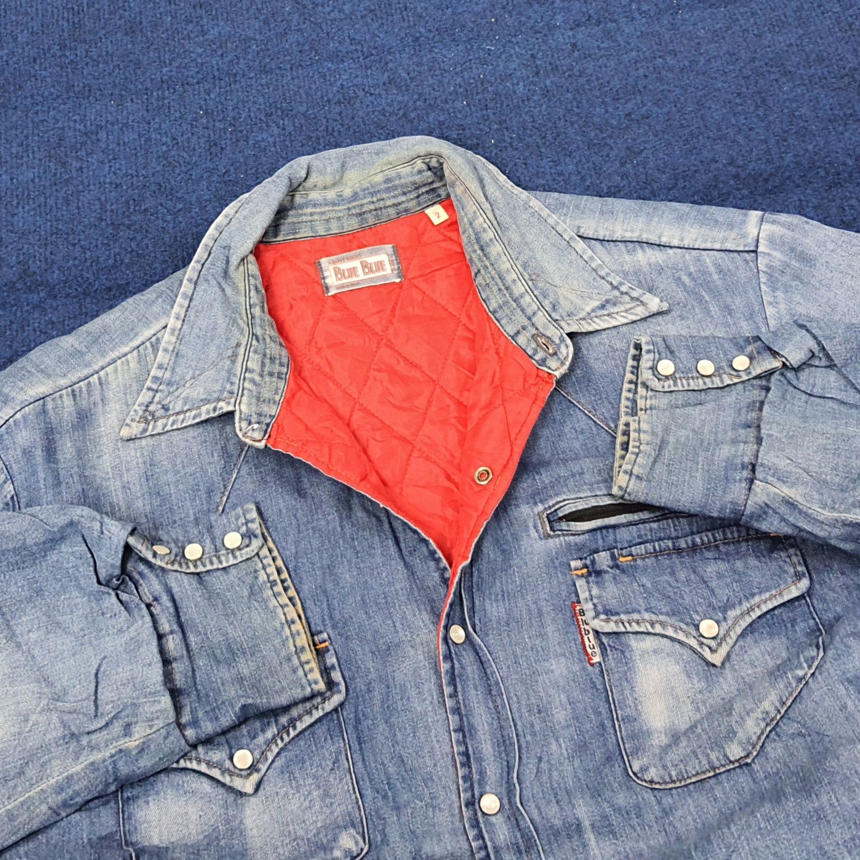 Blue Blue Japan Vintage Blue Blue Japan Denim Button Up Jacket C249N13 Size US M / EU 48-50 / 2 - 5 Thumbnail