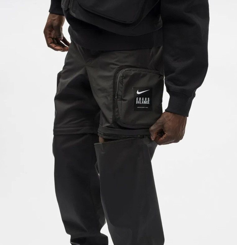 image of Gyakusou x Nike Undercover Convertible Cargos in Black, Men's (Size 32)