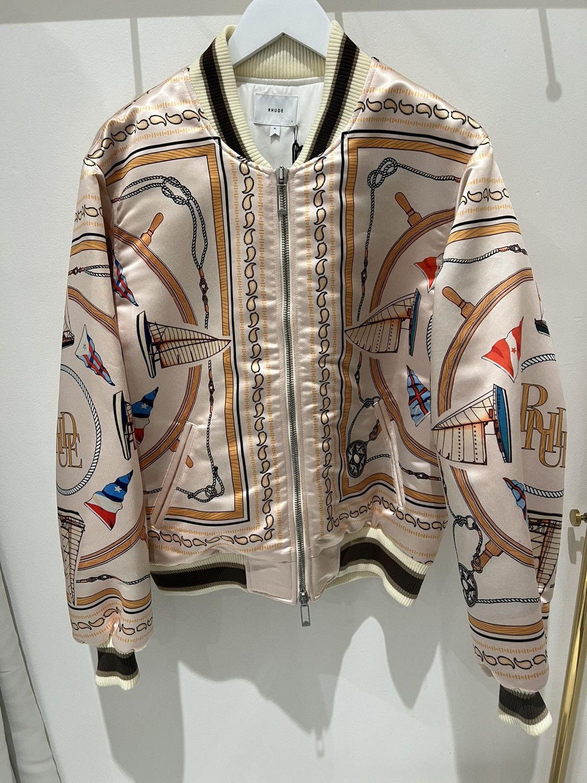 Rhude Rhude X Nautica Satin Bomber Jacket Size XL Size US XL / EU 56 / 4 - 6 Thumbnail