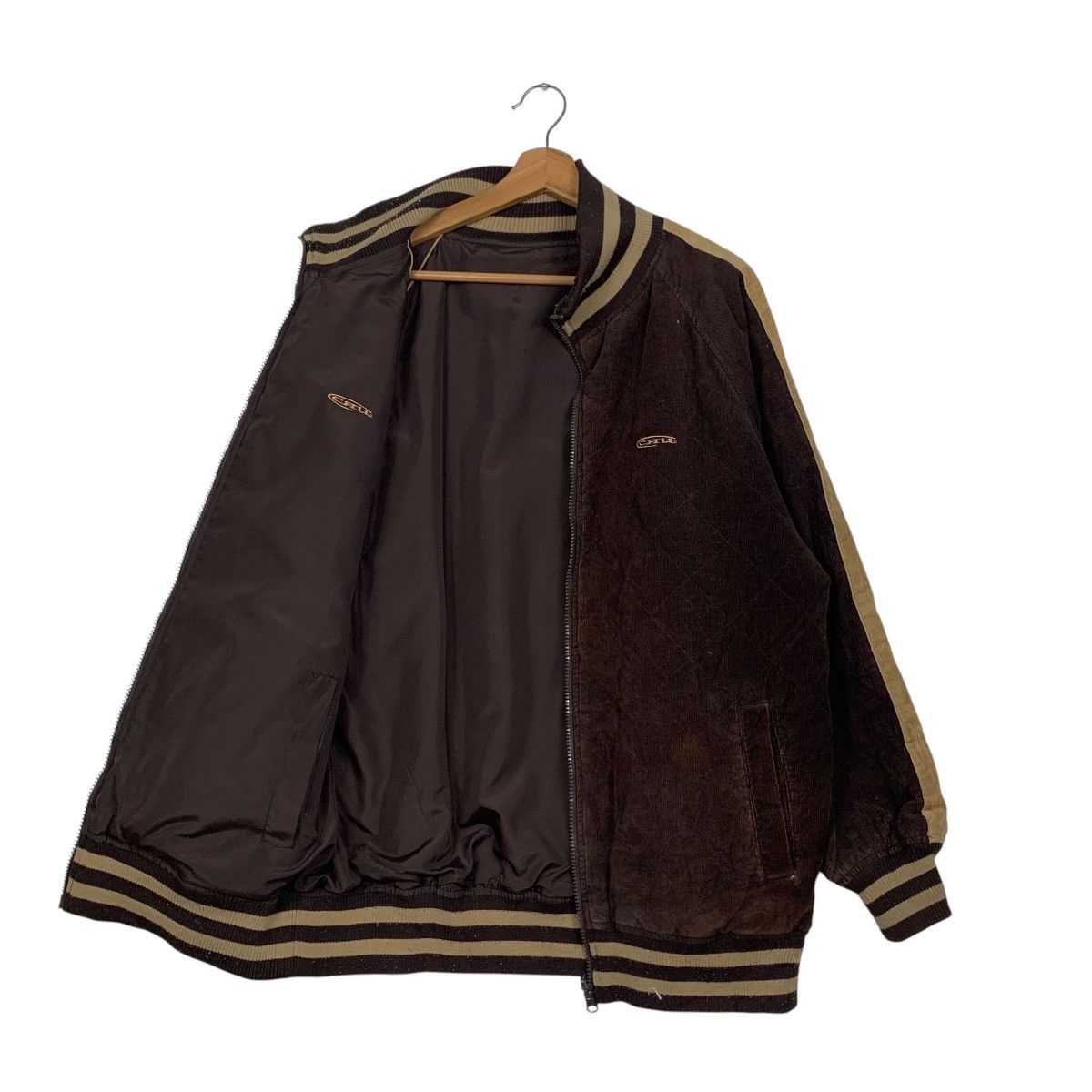 Vintage 90's CRU Design Corduroy Reversible Bomber Jacket #2861-C129 Size US XL / EU 56 / 4 - 9 Thumbnail