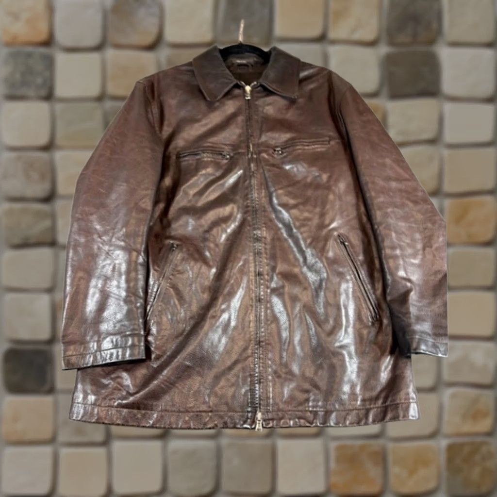 Henri Bendel VINTAGE Henri Bendel Leather Jacket Womens M Biker Indie Retro Grunge Streetwear 90s Brown Jacket Womens M Brown Retro Grunge Streetwear Henri Bendel Size M / US 6-8 / IT 42-44 - 1 Thumbnail