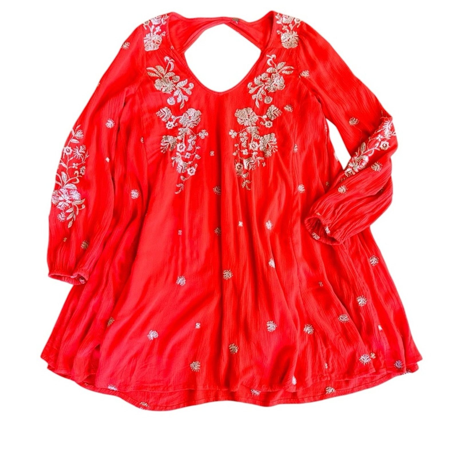 Free People Free People Sweet Tennessee Dress – Red – Size S – EUC Size S / US 4 / IT 40 - 6 Thumbnail
