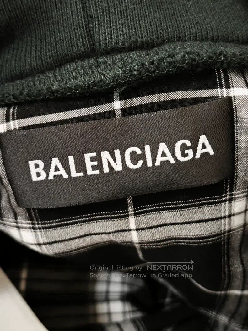 Balenciaga Balenciaga Denim Patchwork Hooded Shirt Size XS / US 0-2 / IT 36-38 - 3 Thumbnail