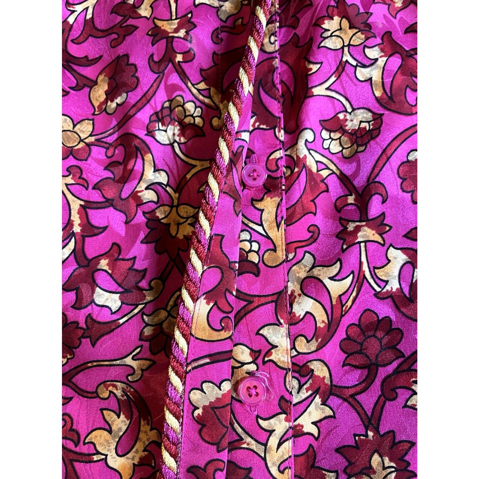Vintage VINTAGE Anne Crimmins for Umi Collections Silk Skirt Suit 10 Pink Floral Paisley Size 32" / US 10 / IT 46 - 7 Thumbnail