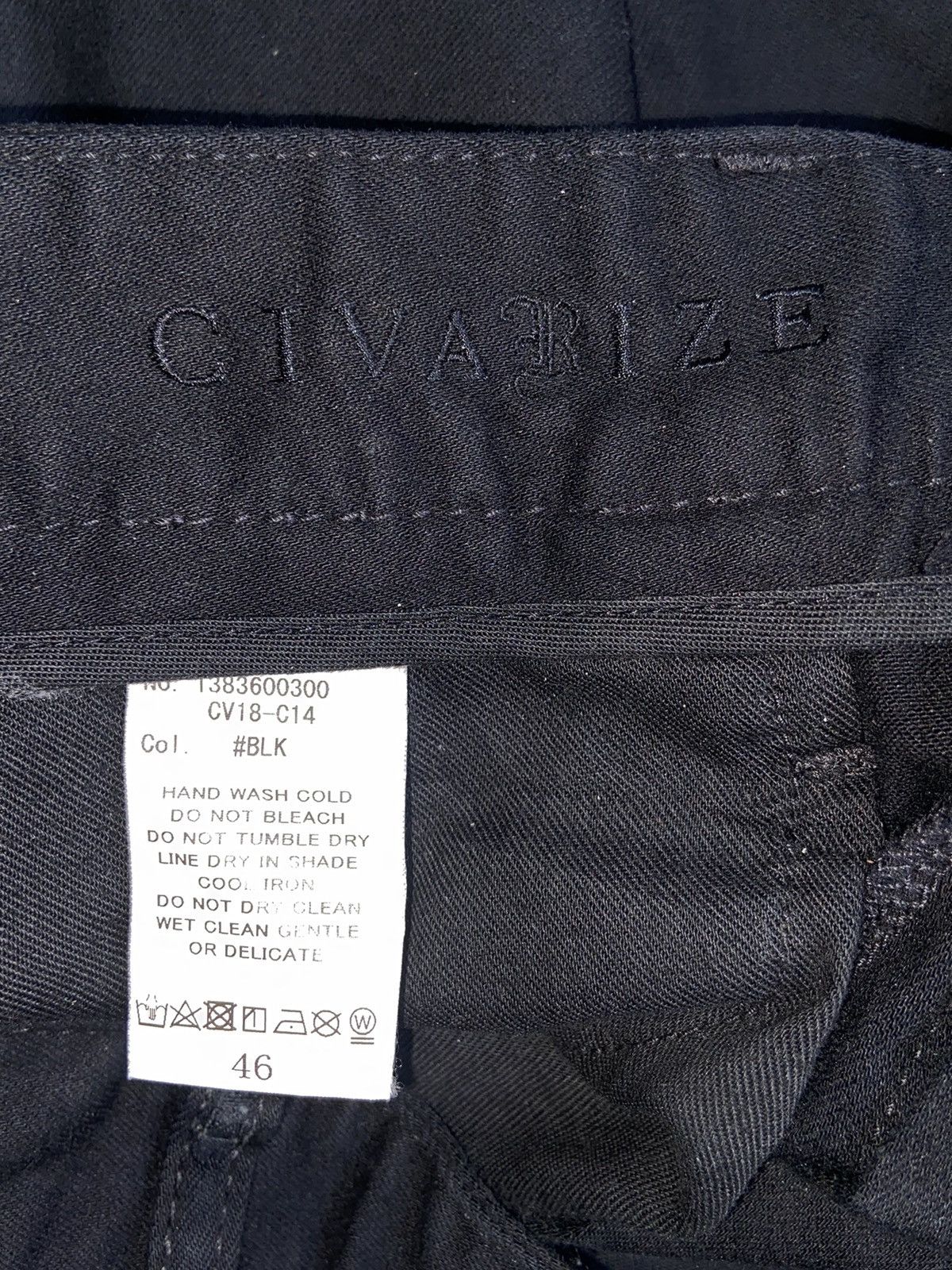 CIVARIZE × Tornado Mart CIVARIZE Black Pants Zipper Patterned Size US 31 - 16 Thumbnail