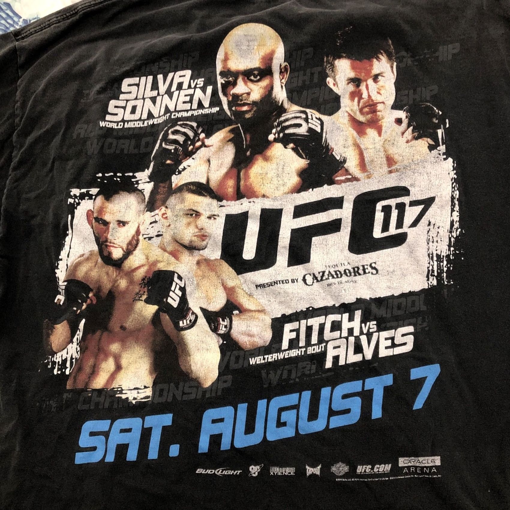UFC UFC Silva & Sonnen 2012 UFC 117 T-shirt Double Sided Middleweight Championship XL Black Size US XL / EU 56 / 4 - 2 Thumbnail