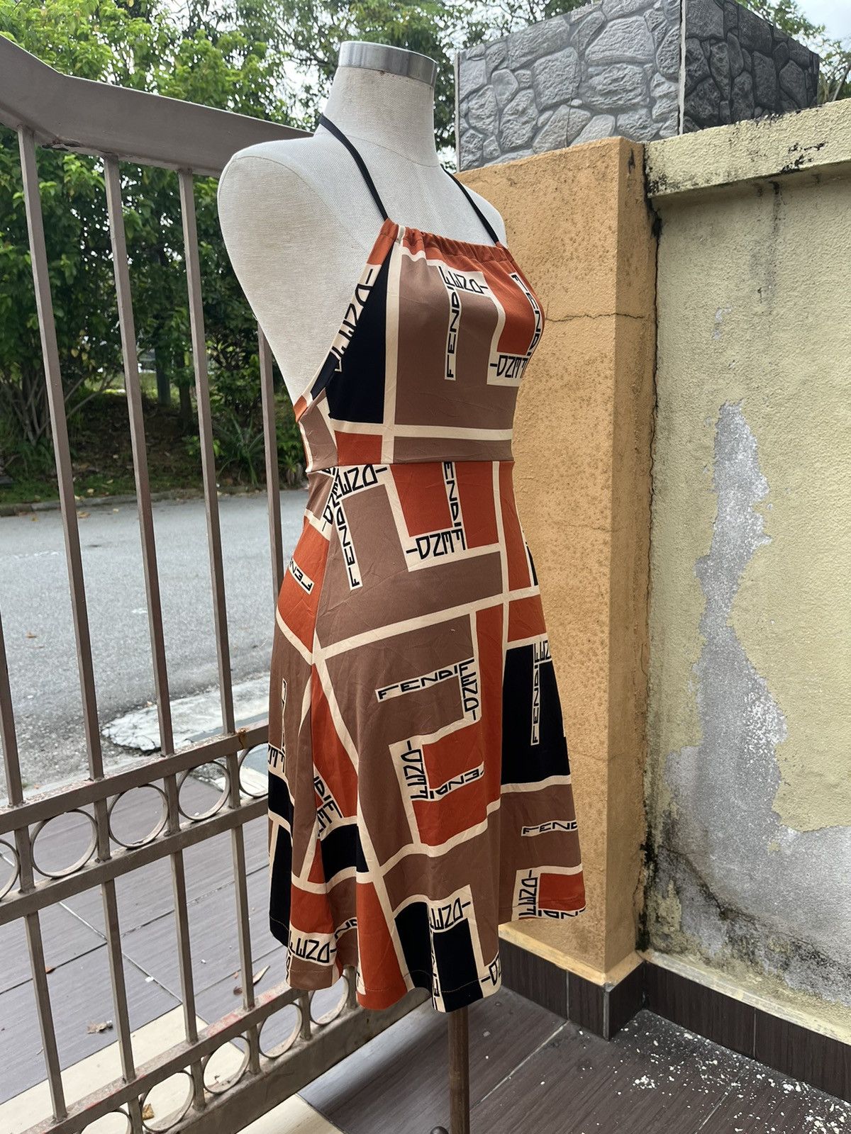 Fendi Retro logo print dress Size M / US 6-8 / IT 42-44 - 4 Thumbnail