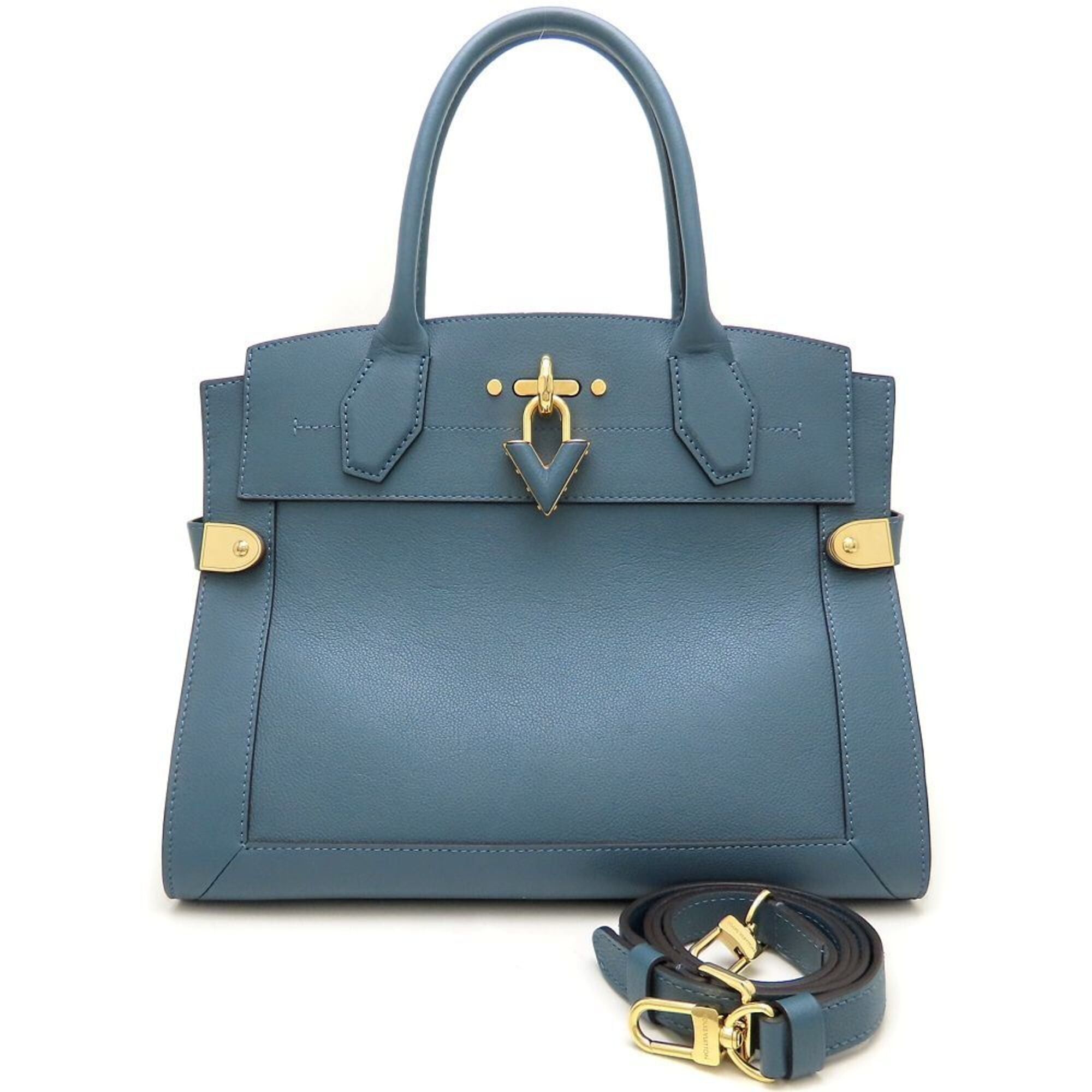 Louis Vuitton LOUIS VUITTON Steamer MM 2023SS M21249 2-Way Handbag Blue Denim Grain Leather Women's 353219 Size ONE SIZE - 1 Thumbnail