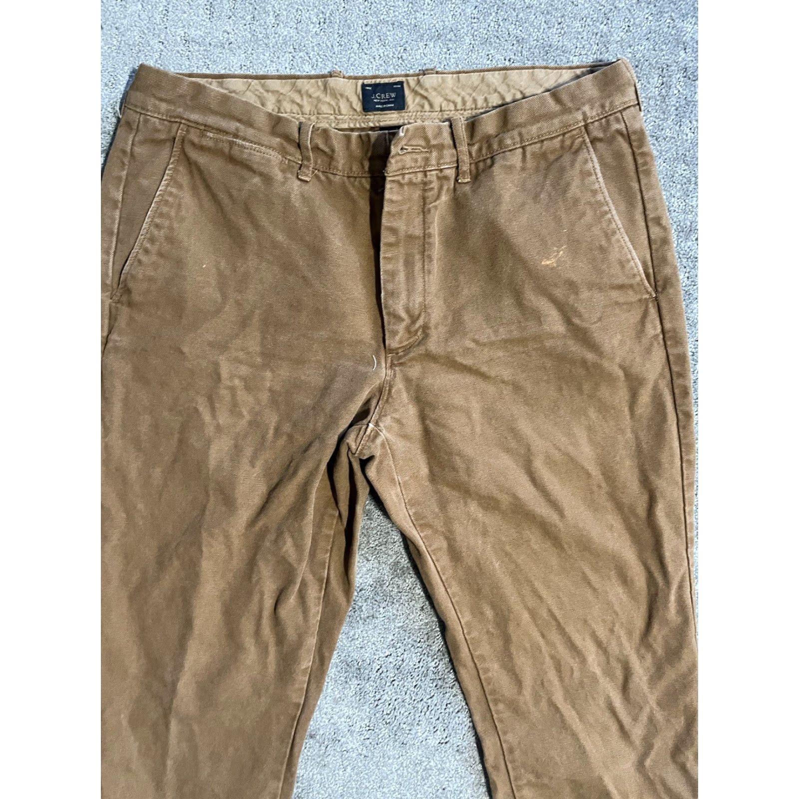 J.Crew VINTAGE J.CREW 770 PANTS Chino Cotton Stretch Straight Mens 35x32 Brown Regular Inseam 32 Flawed? (Need to ensure no mislabel) Size US 35 - 2 Thumbnail