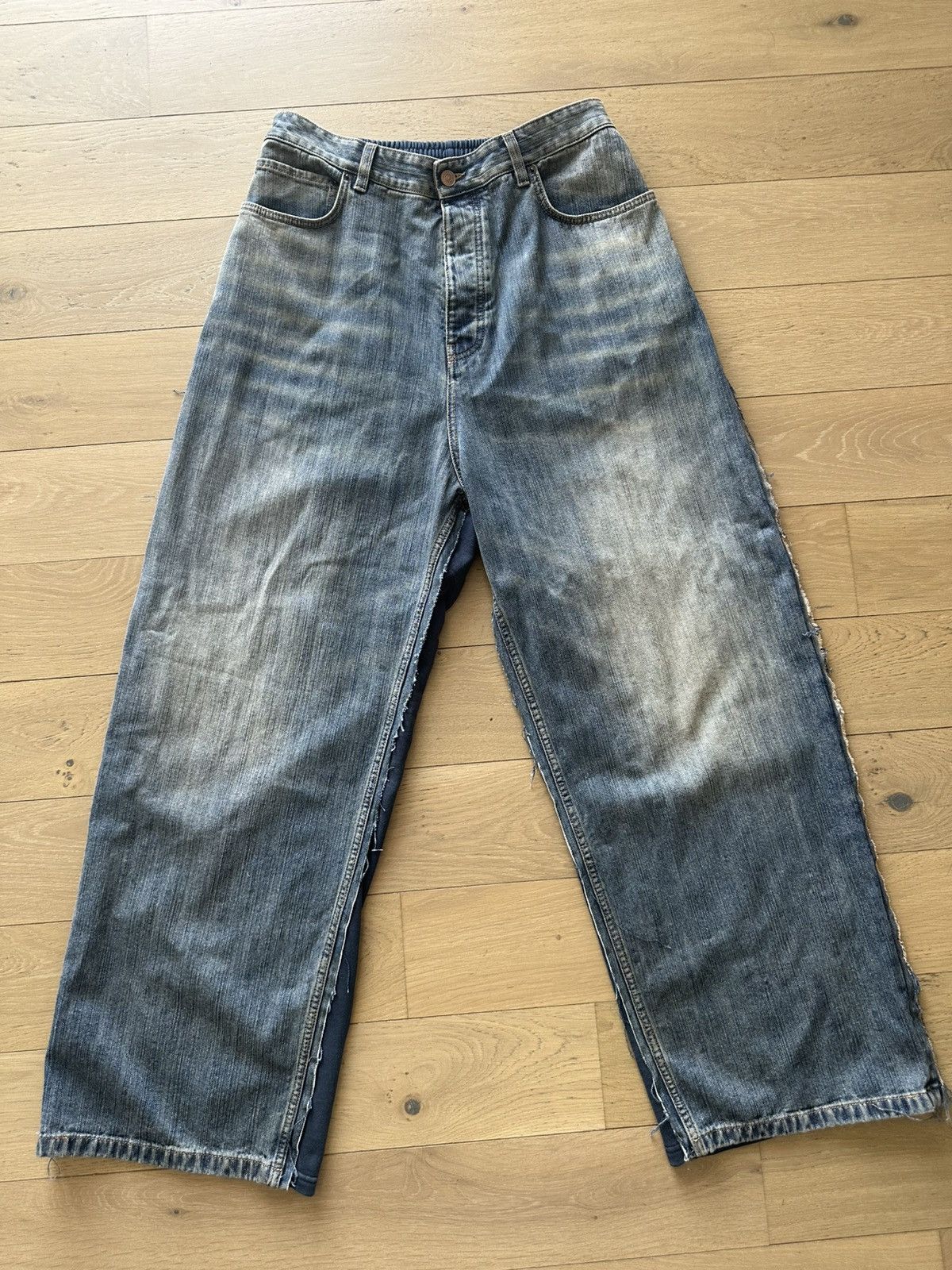 Balenciaga BALENCIAGA 2022AW Raver Baggy Denim Pants | Grailed