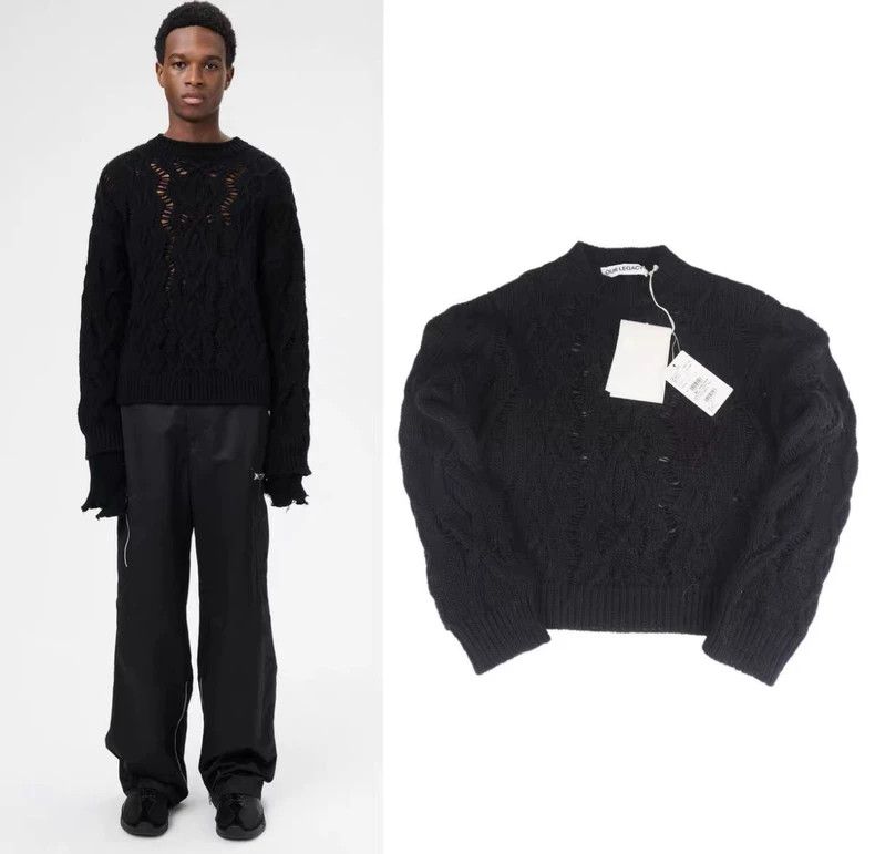 Our Legacy Our Legacy size32 Black lace-knitted sweater Size US S / EU 44-46 / 1 - 1 Thumbnail