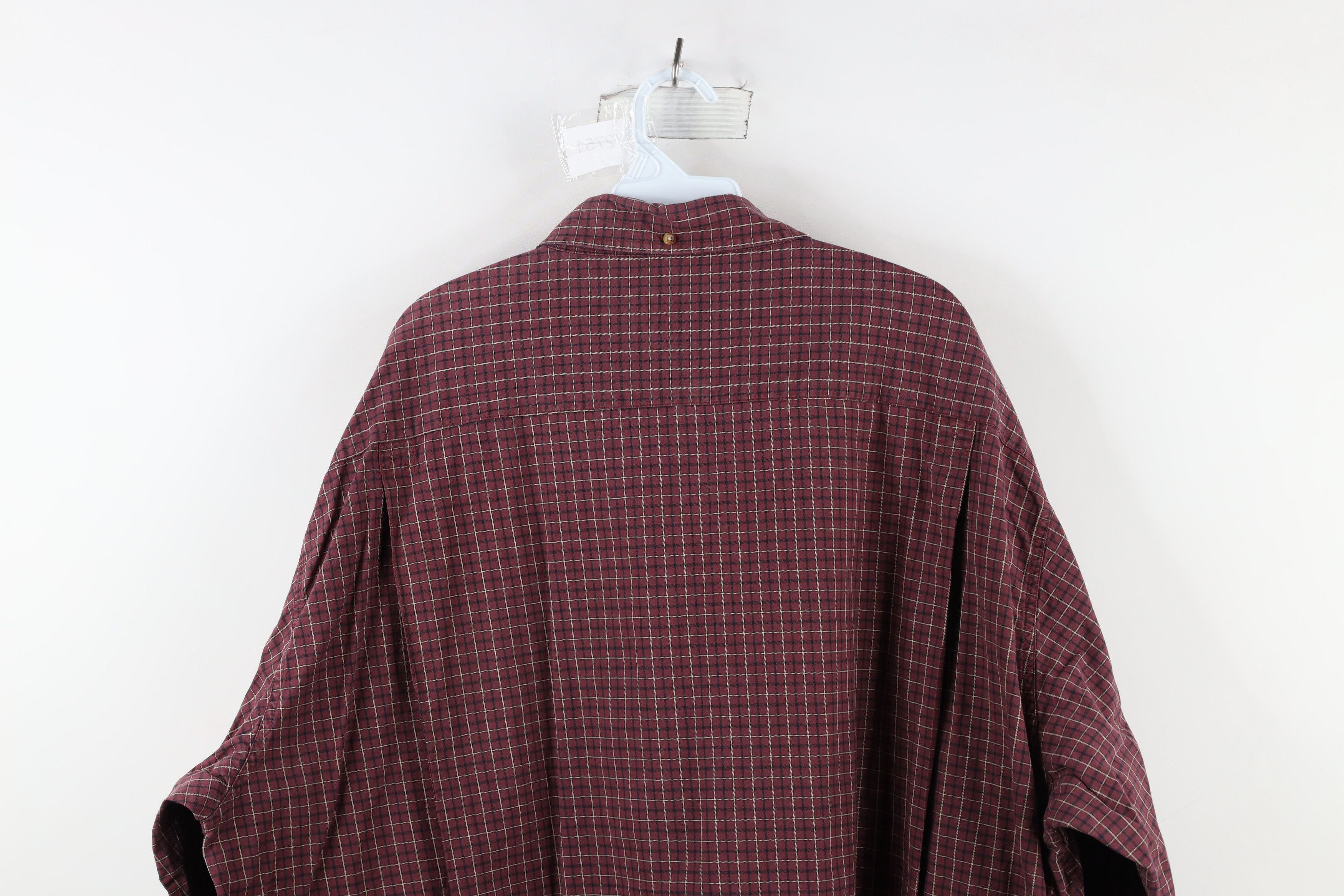Cabelas × Vintage Vintage Cabelas Faded Collared Button Down Shirt Red Plaid Size US XXL / EU 58 / 5 - 8 Thumbnail