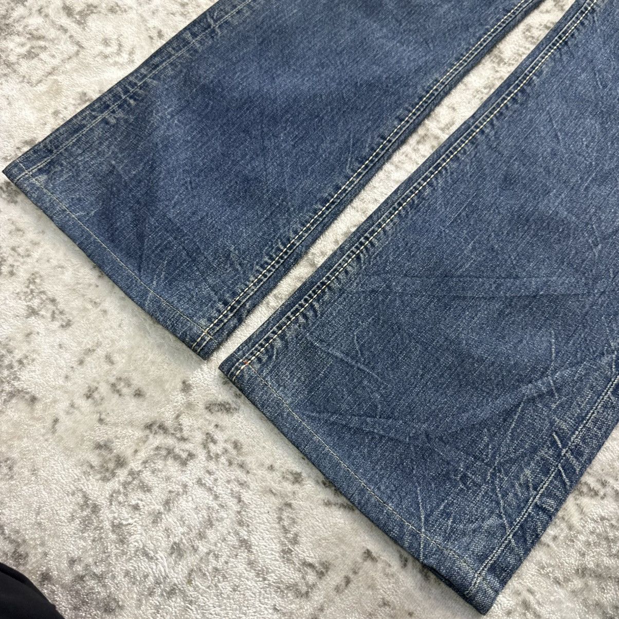 Edwin Vintage Edwin 511 Blue Trip Heavy Stitched Flared Jeans Size US 29 - 12 Thumbnail