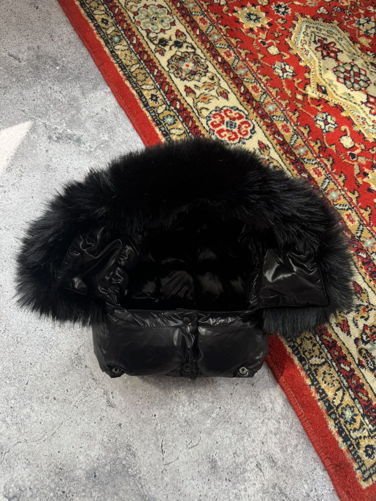 Moncler Moncler fur hood black puffer Size ONE SIZE - 5 Thumbnail