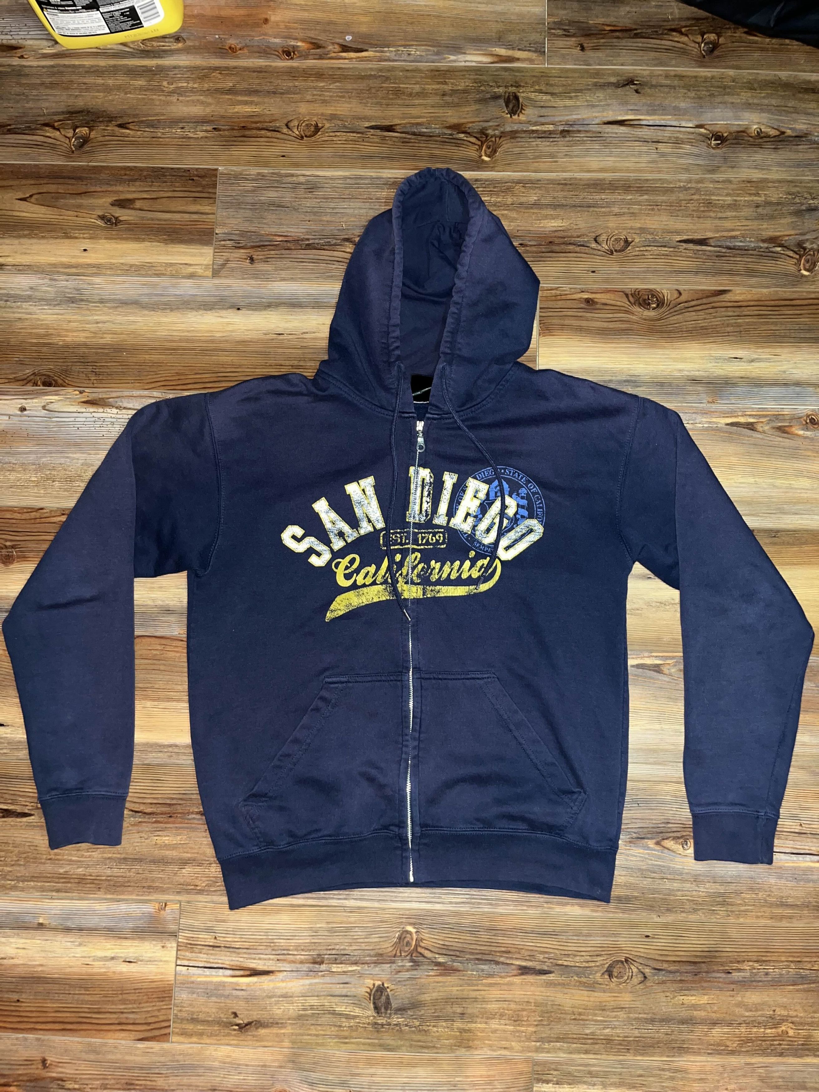 Vintage Y2K San Diego Zip-Up Sweater Size US M / EU 48-50 / 2 - 1 Thumbnail