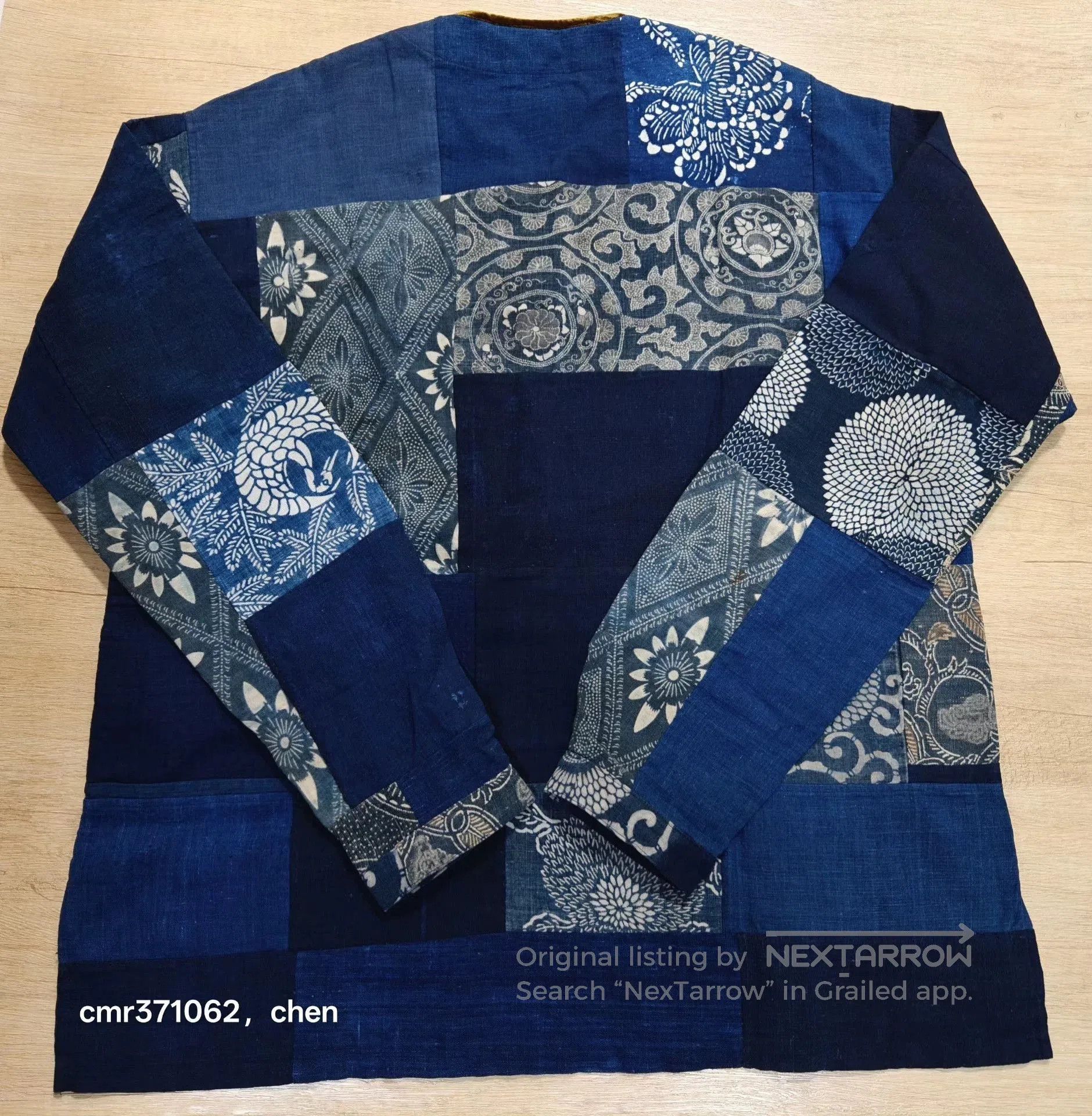 Visvim Blue Patchwork Long-Sleeve Shirt XL. Size US XL / EU 56 / 4 - 6 Thumbnail