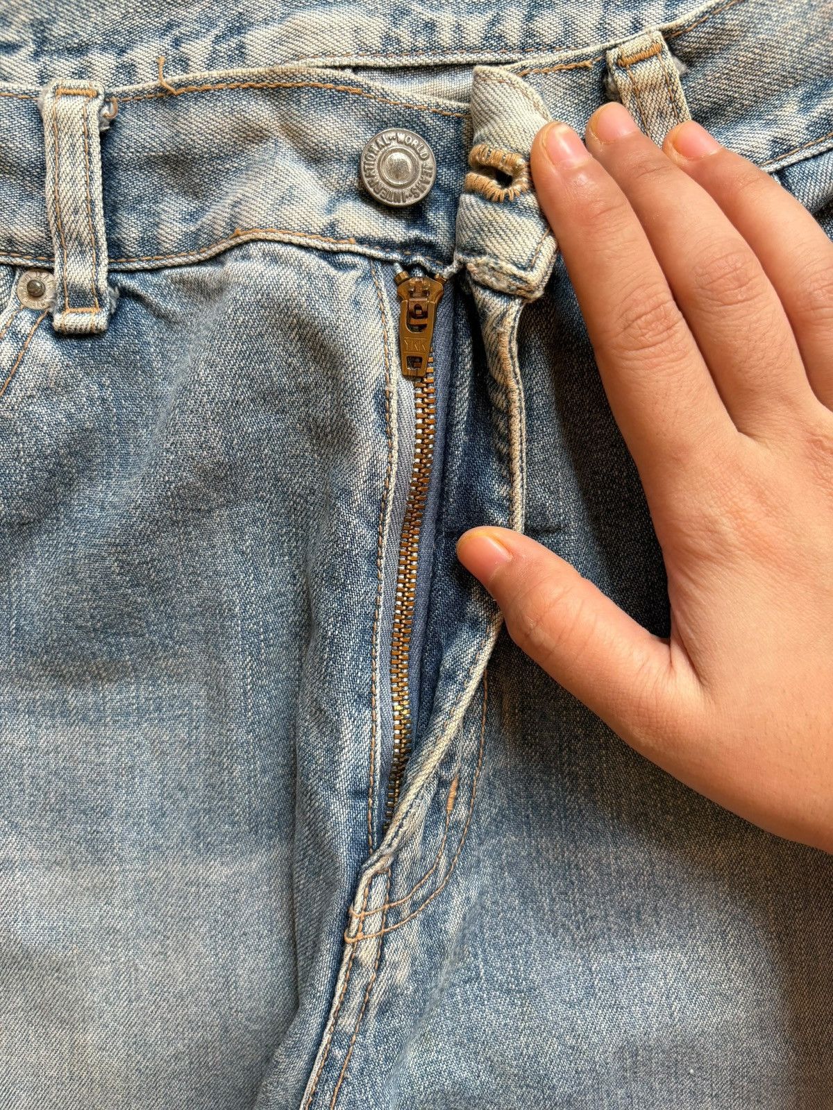 Japanese Brand × Jean Vintage Japanese Brand Mud Wash Bootcut Flare Jeans Size 28" / US 6 / IT 42 - 3 Thumbnail