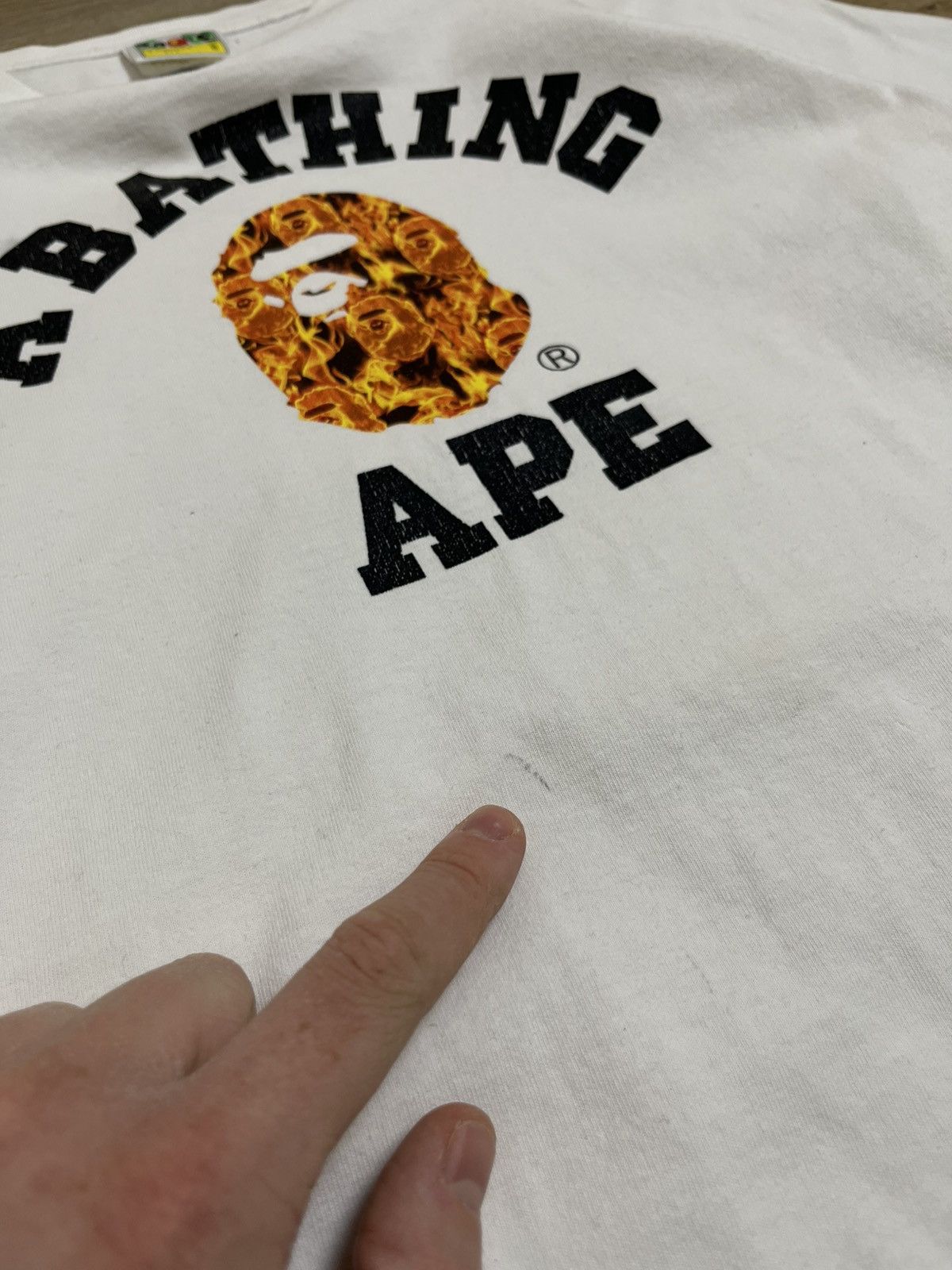 Bape Bape Flame College T-Shirt Size US S / EU 44-46 / 1 - 9 Thumbnail