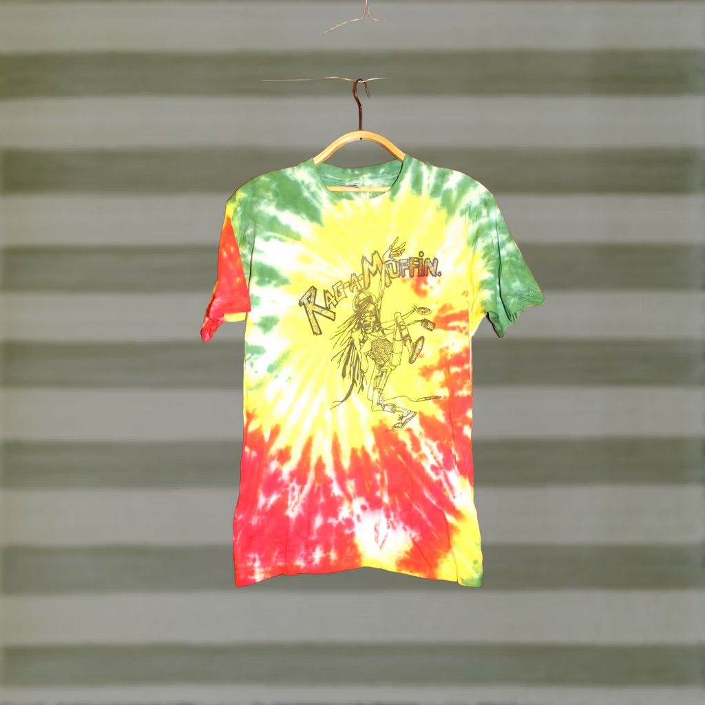 Vintage VINTAGE 1990's Zero Zero Rastaprint Rag-a-Muffin T shirt Ragaman Rock Men's L multicoloured graphic 90s Mens Size US L / EU 52-54 / 3 - 1 Thumbnail