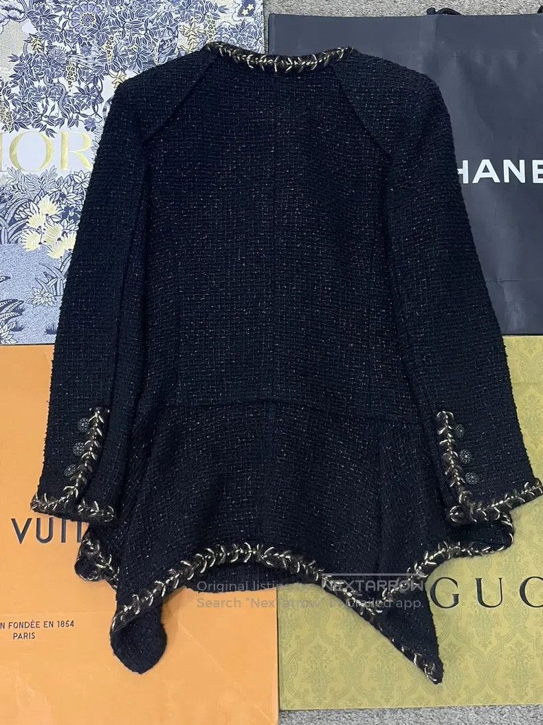 Chanel Chanel Forest series irregular hem black and gold dress ja Size XXS / US 00 / IT 34 - 3 Thumbnail
