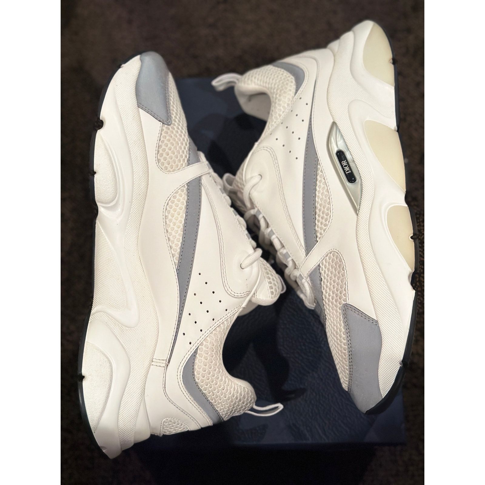Dior Size 14 - Dior B22 White Sneakers Size US 14 / EU 47 - 1 Thumbnail