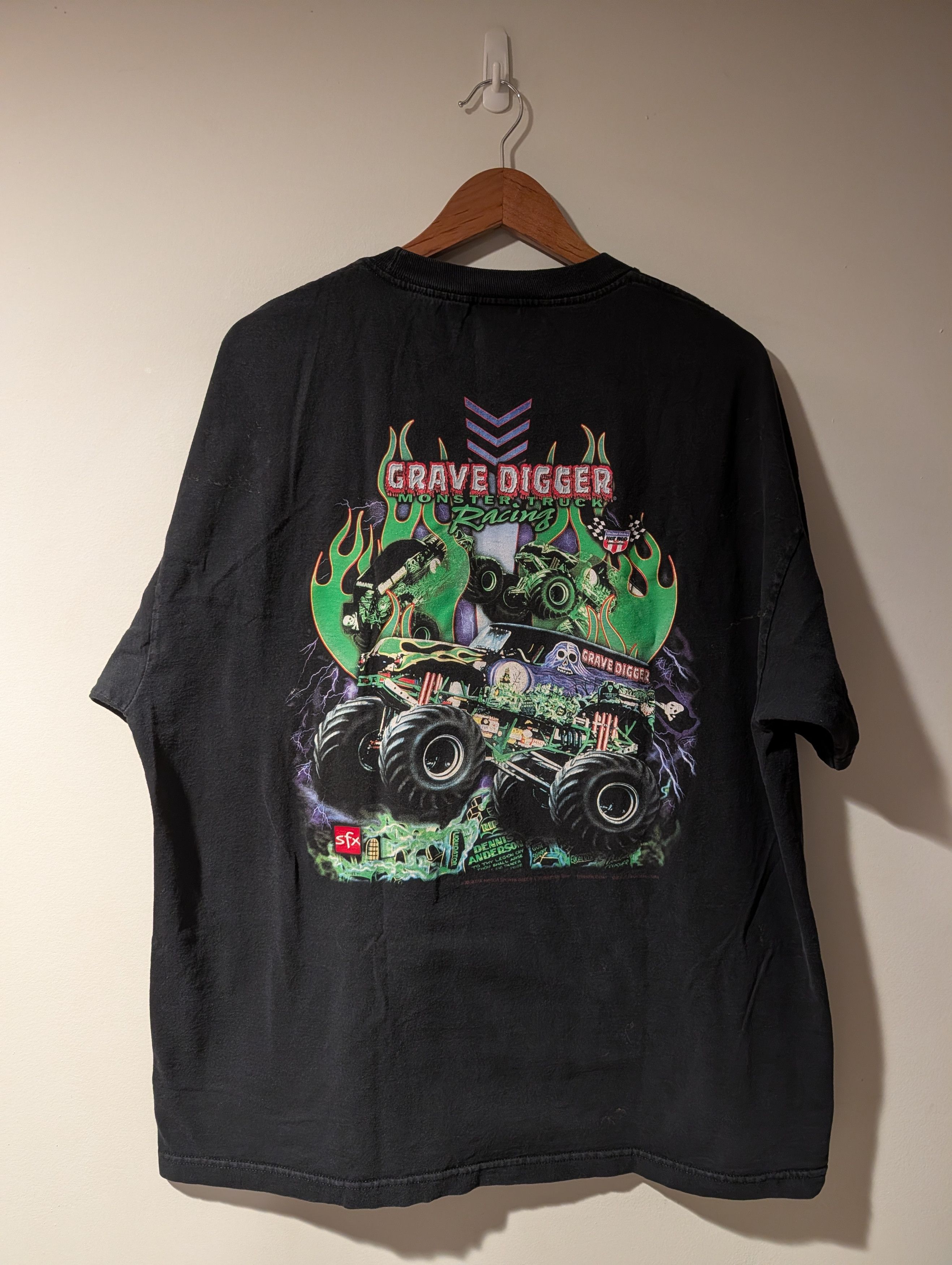 Vintage Vintage Grave Digger Monster Jam Truck Racing T-Shirt XXL Size US XXL / EU 58 / 5 - 1 Thumbnail