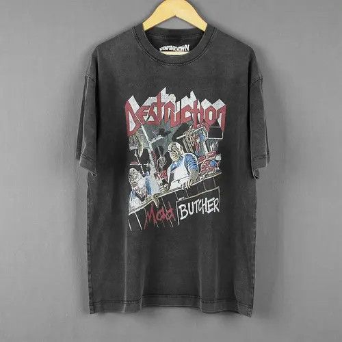 Japanese Brand Hirakawa x Hiro DESTRUCTION MAD BUTCHER SHIRT Vintage Size US XL / EU 56 / 4 - 1 Thumbnail