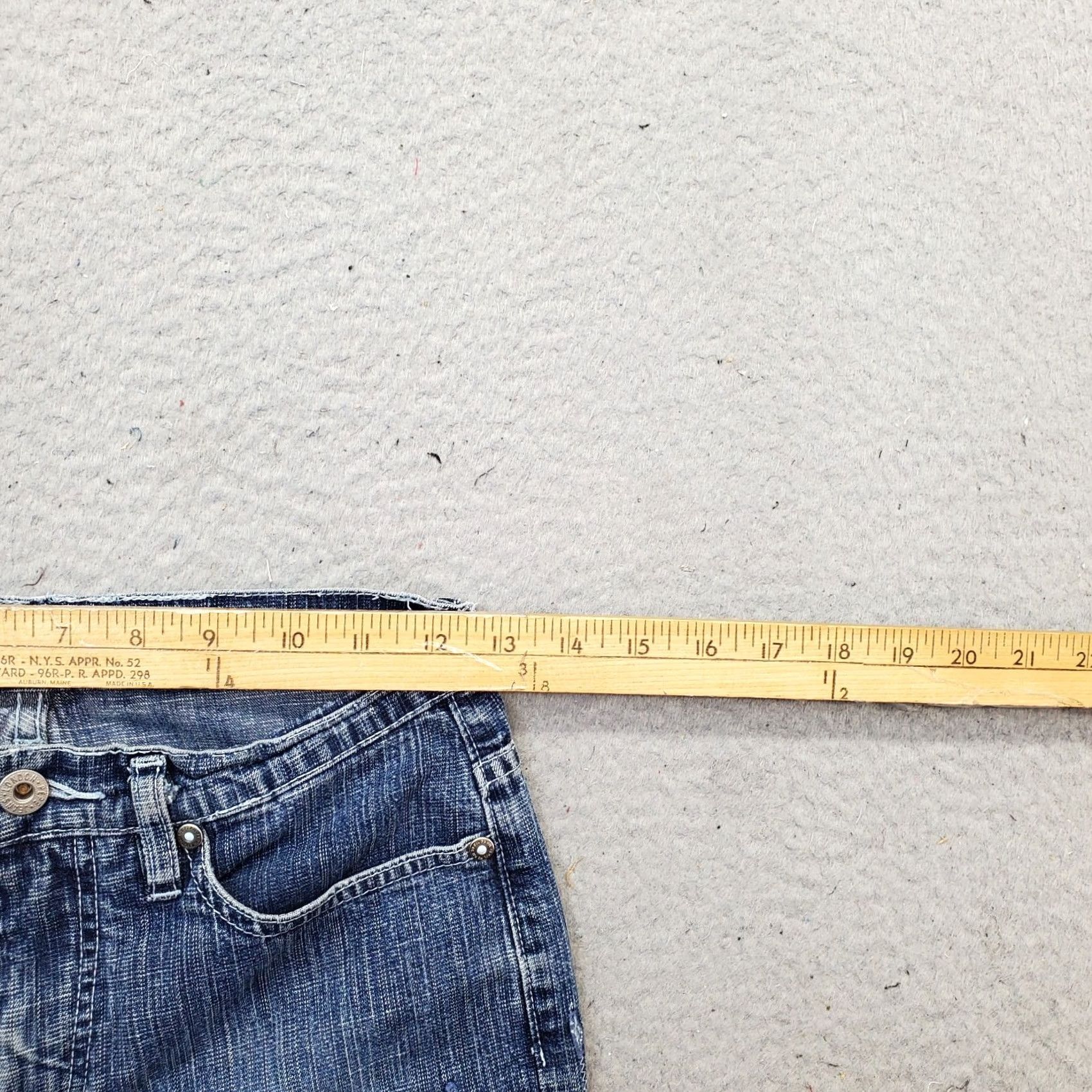 Pepe Jeans Pepe Jeans London Jeans Womens 27 Blue Cropped Stretch Distressed Straight Leg Denim Size 27" / US 4 / IT 40 - 6 Thumbnail