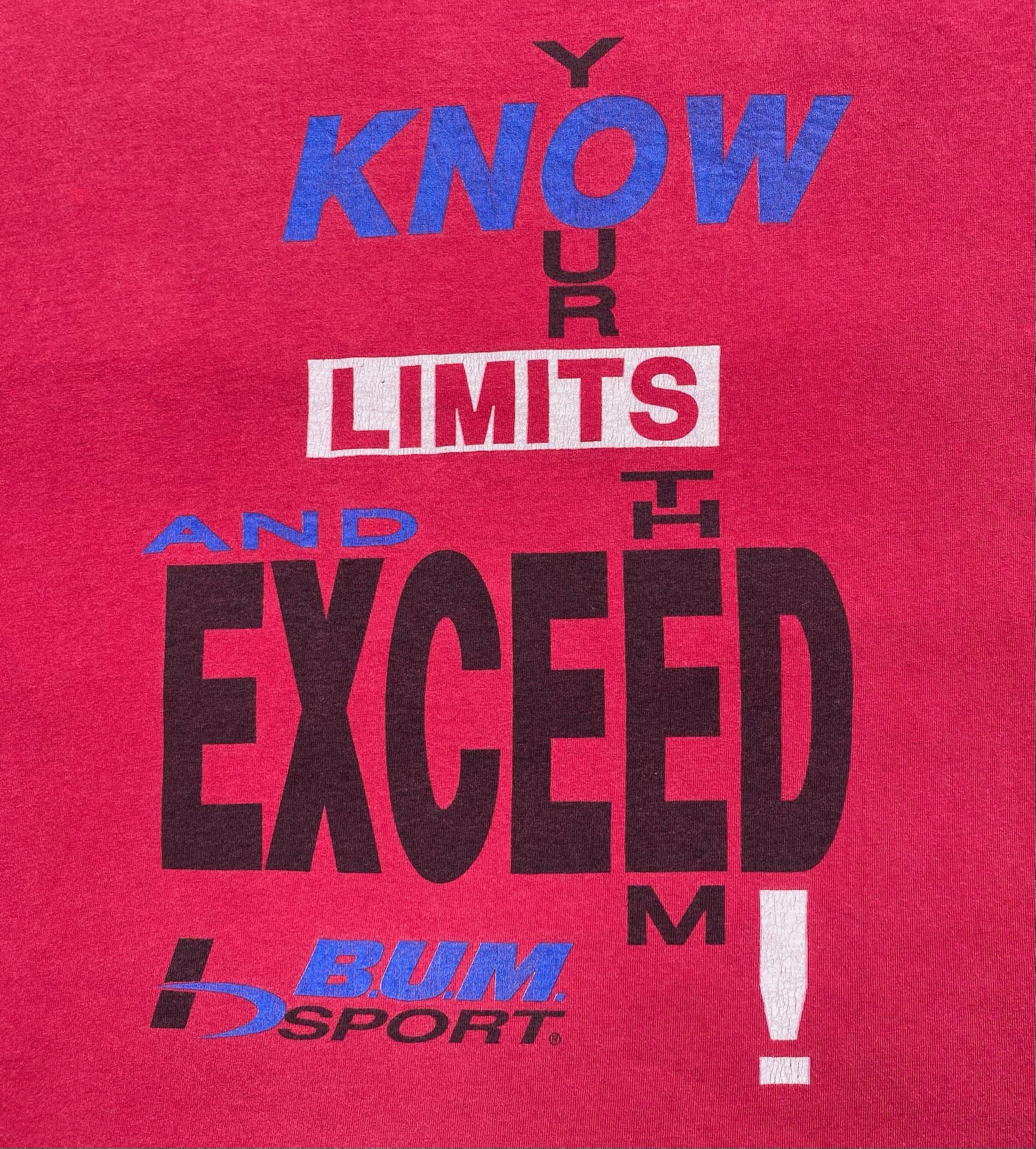 B.U.M Equipment 90’s BUM Equipment Exceed Your Limits T-Shirt 2XL Size US XXL / EU 58 / 5 - 5 Thumbnail