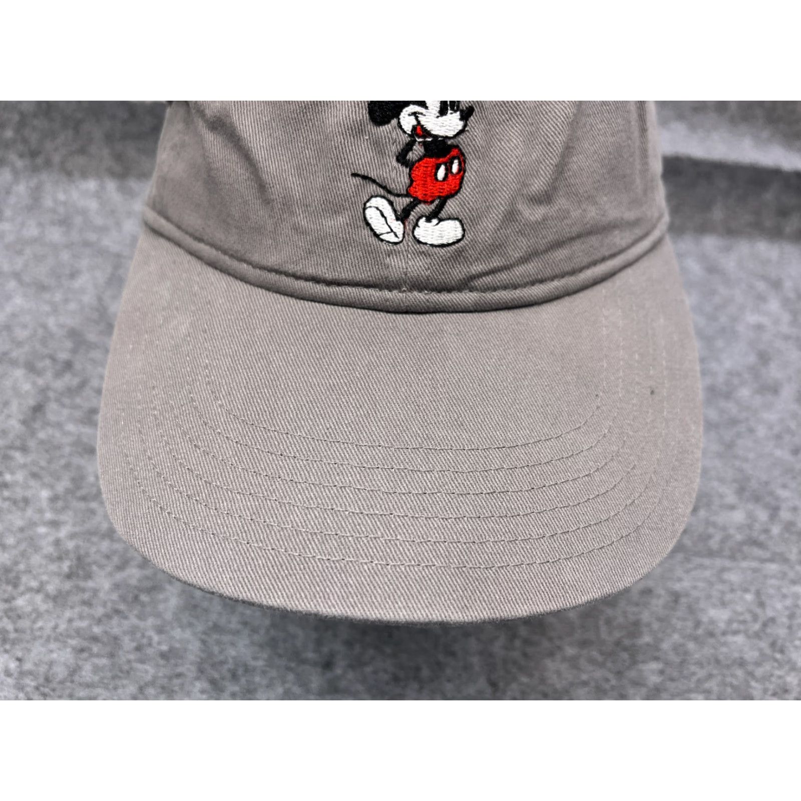 Disney Disney Mickey Mouse Hat Cap Strap Back Adult One Size Gray 100% Cotton Size ONE SIZE - 3 Thumbnail