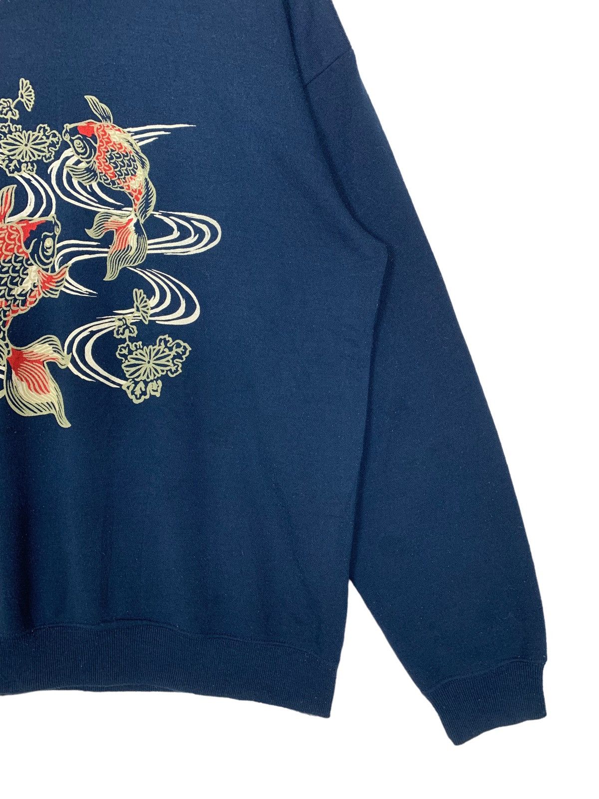 Japanese Brand Feel & Easy koi logo Crewneck Sweatshirt Colour Blue Size US M / EU 48-50 / 2 - 5 Thumbnail