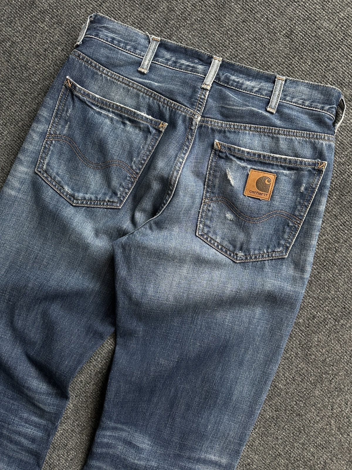 Carhartt Distressed CARHARTT Texas Pants Denim Blue Jeans Size US 29 - 3 Thumbnail