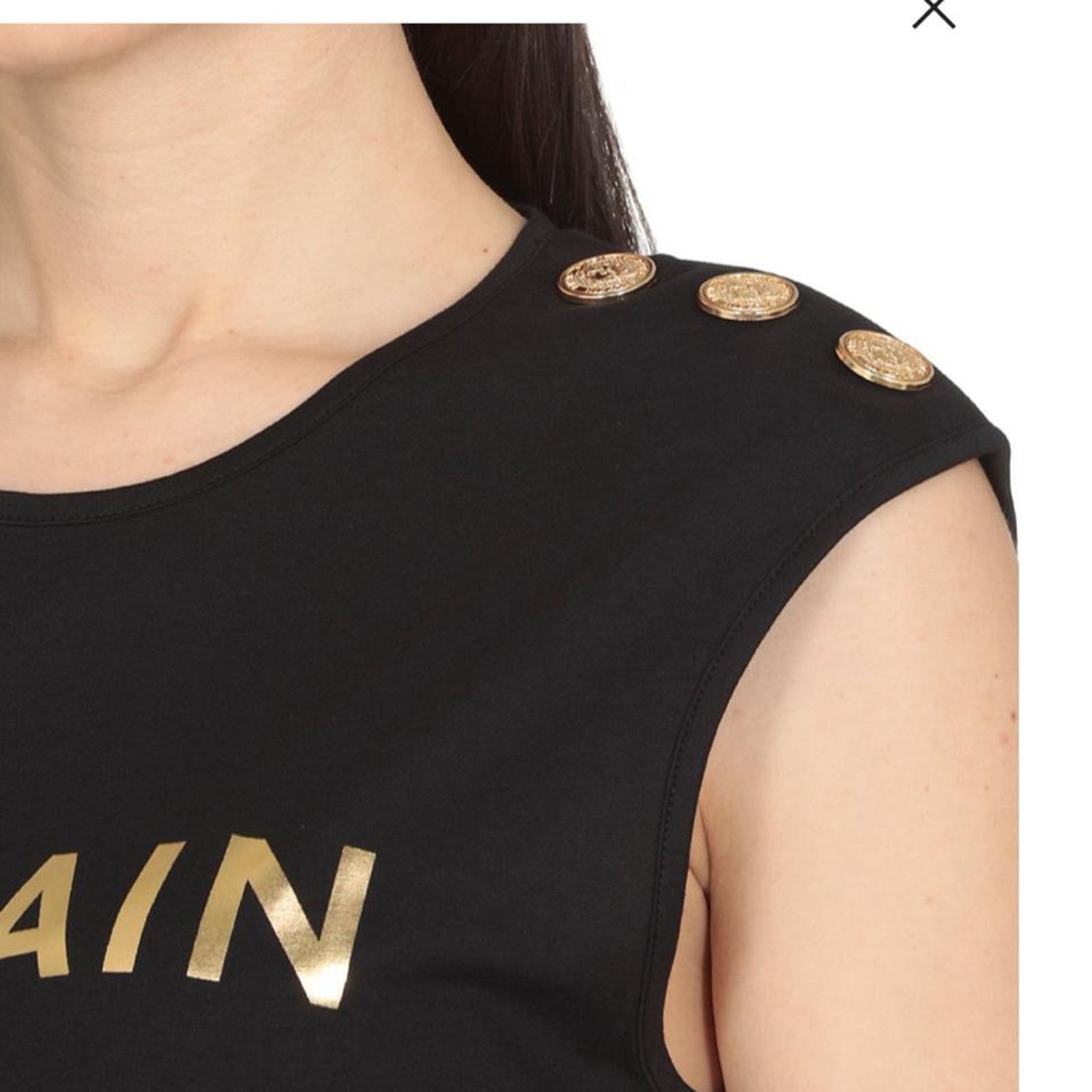 Balmain logo printed button embellished tank top L Size L / US 10 / IT 46 - 4 Thumbnail
