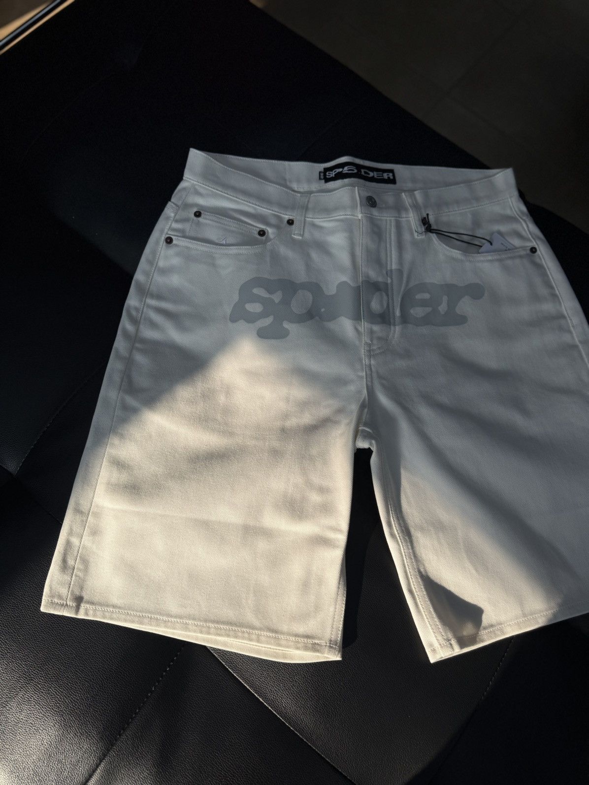 Sp5der Sp5der Jean Shorts White Size 32 (NEW) Size US 32 / EU 48 - 2 Thumbnail