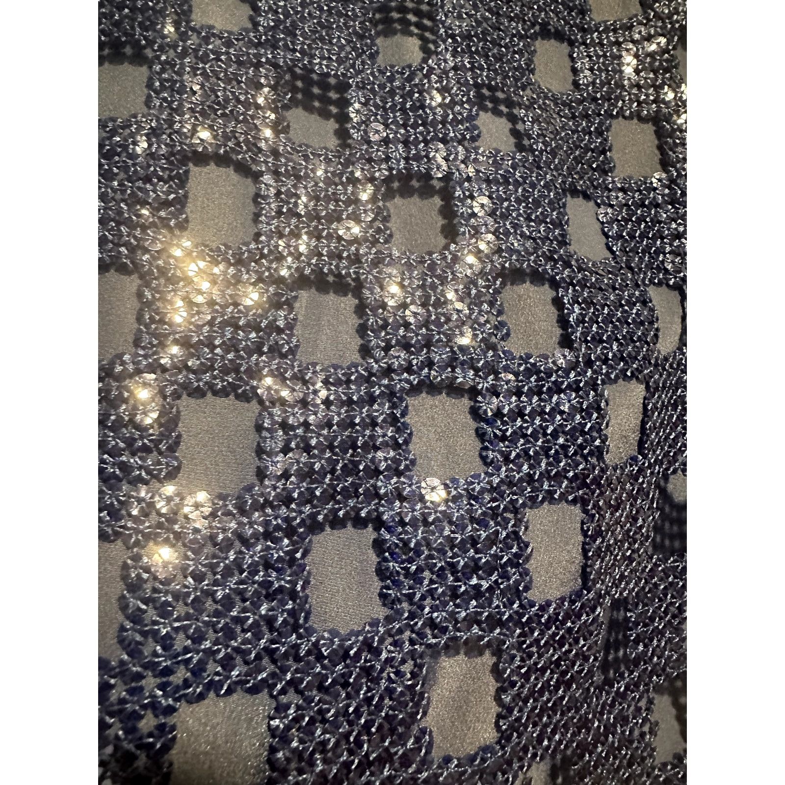MSGM New MSGM Blue Sequin Lace Round Collar Tank Top Blouse Size S / US 4 / IT 40 - 2 Thumbnail