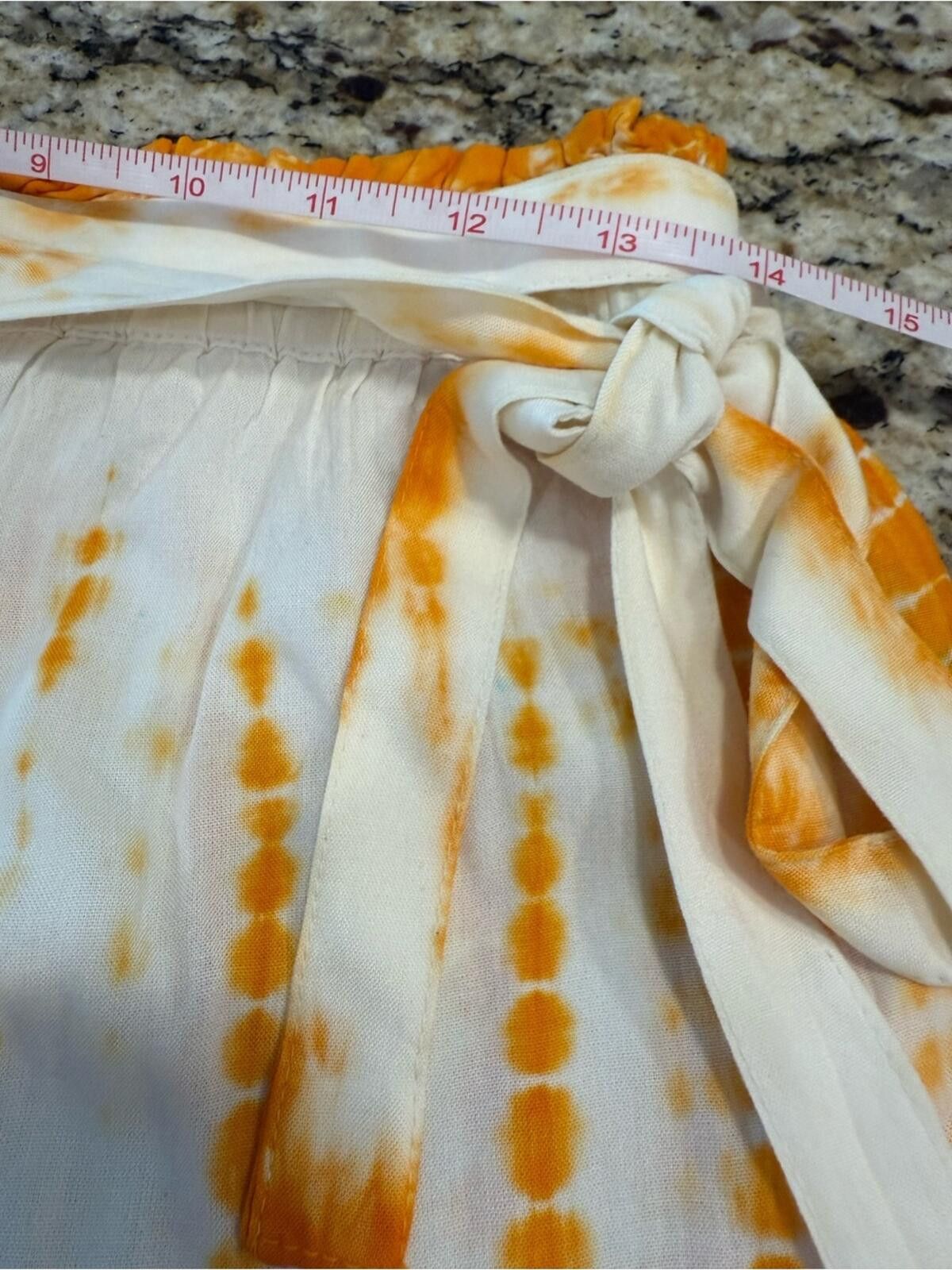 Other Sacred Threads tie dye shorts orange white pockets ruffles Size 30" / US 8 / IT 44 - 9 Thumbnail