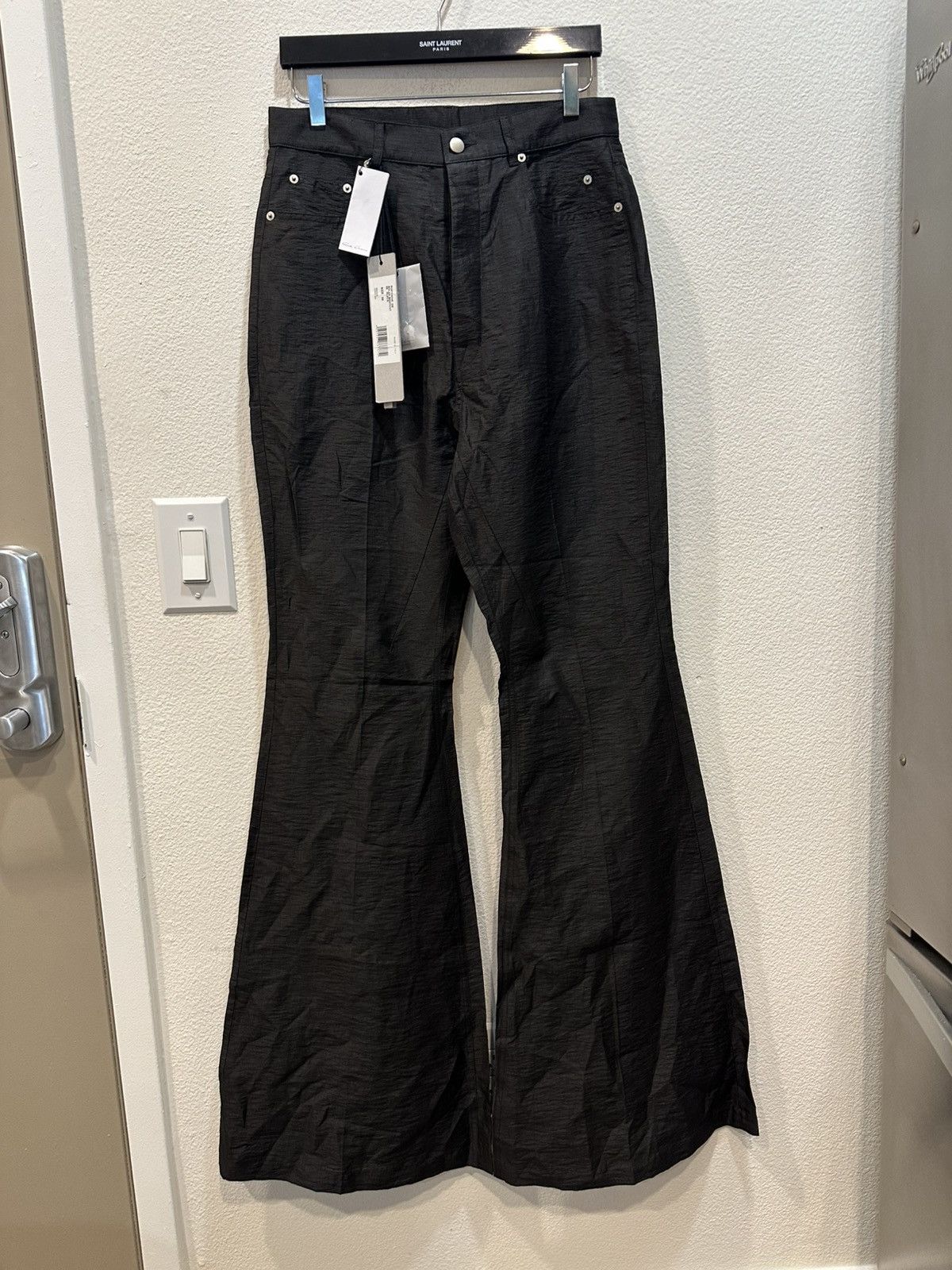 Rick Owens SS23 Bolan Bootcut Linen Pants 30 Size US 31 - 1 Thumbnail