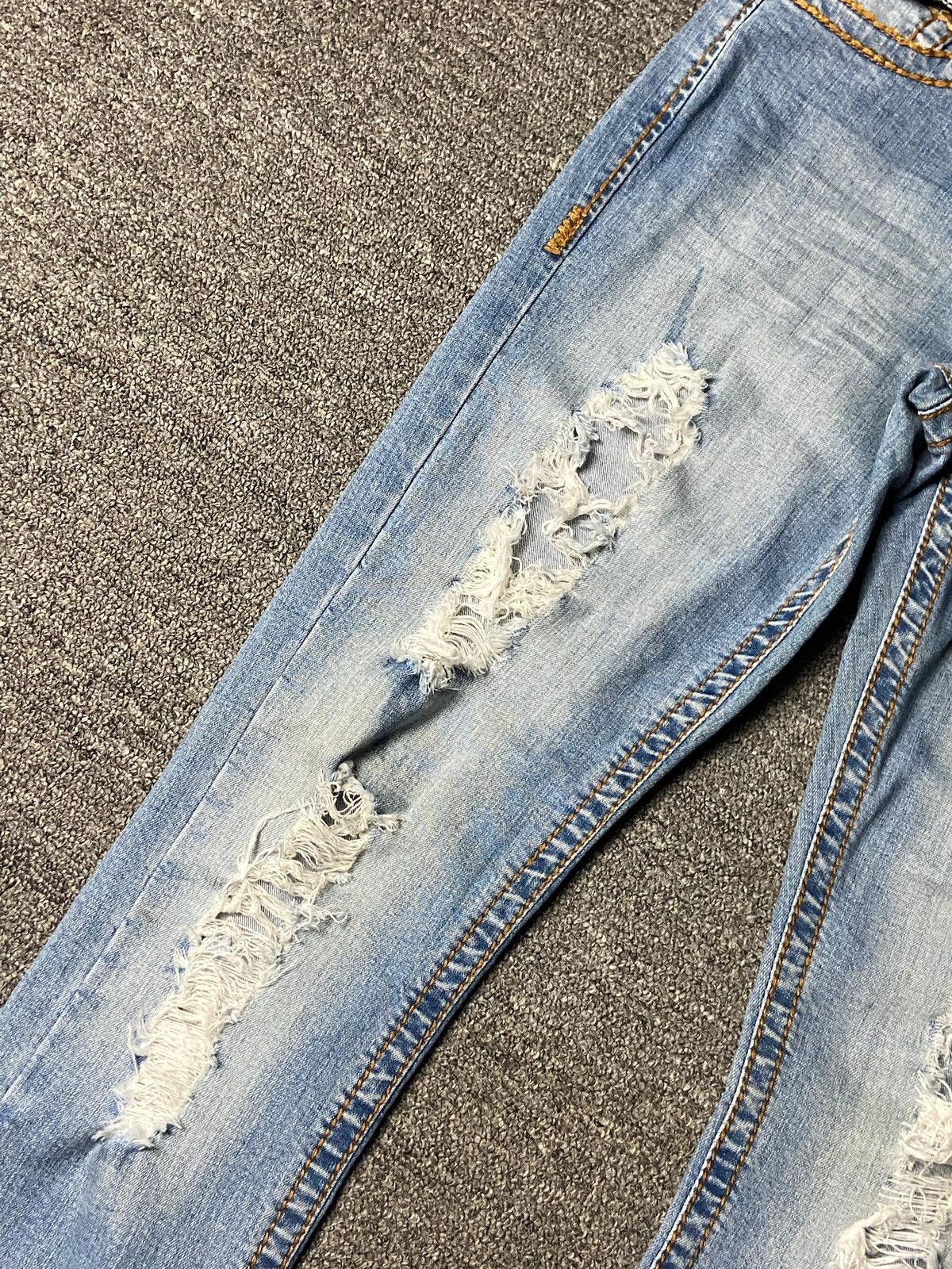 Japanese Brand JCJQ Brand Distressed Denim Ripped Jeans (162) Size 30" / US 8 / IT 44 - 7 Thumbnail