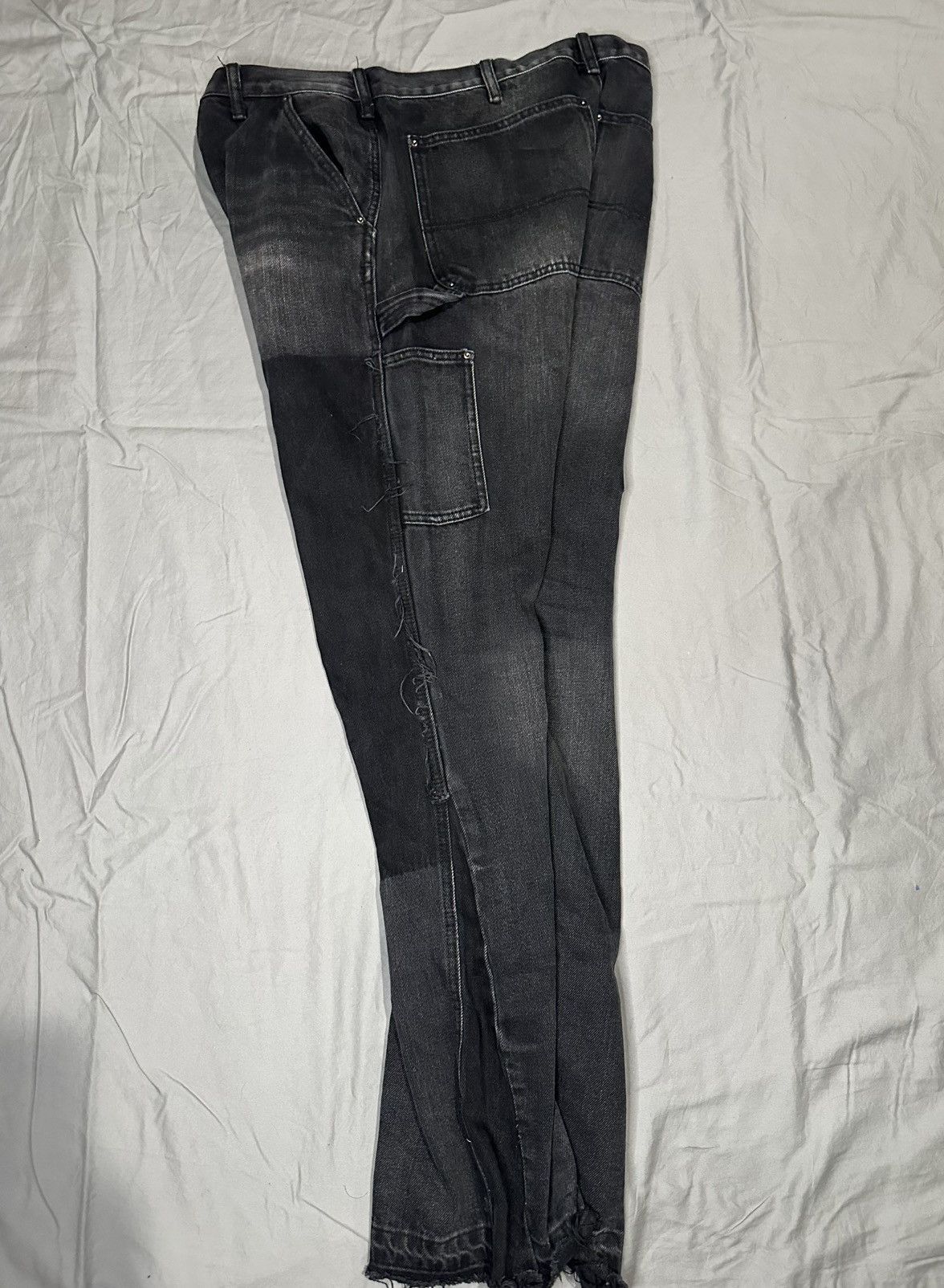 MNML Black Carpenter tattered jeans Size US 36 / EU 52 - 4 Thumbnail