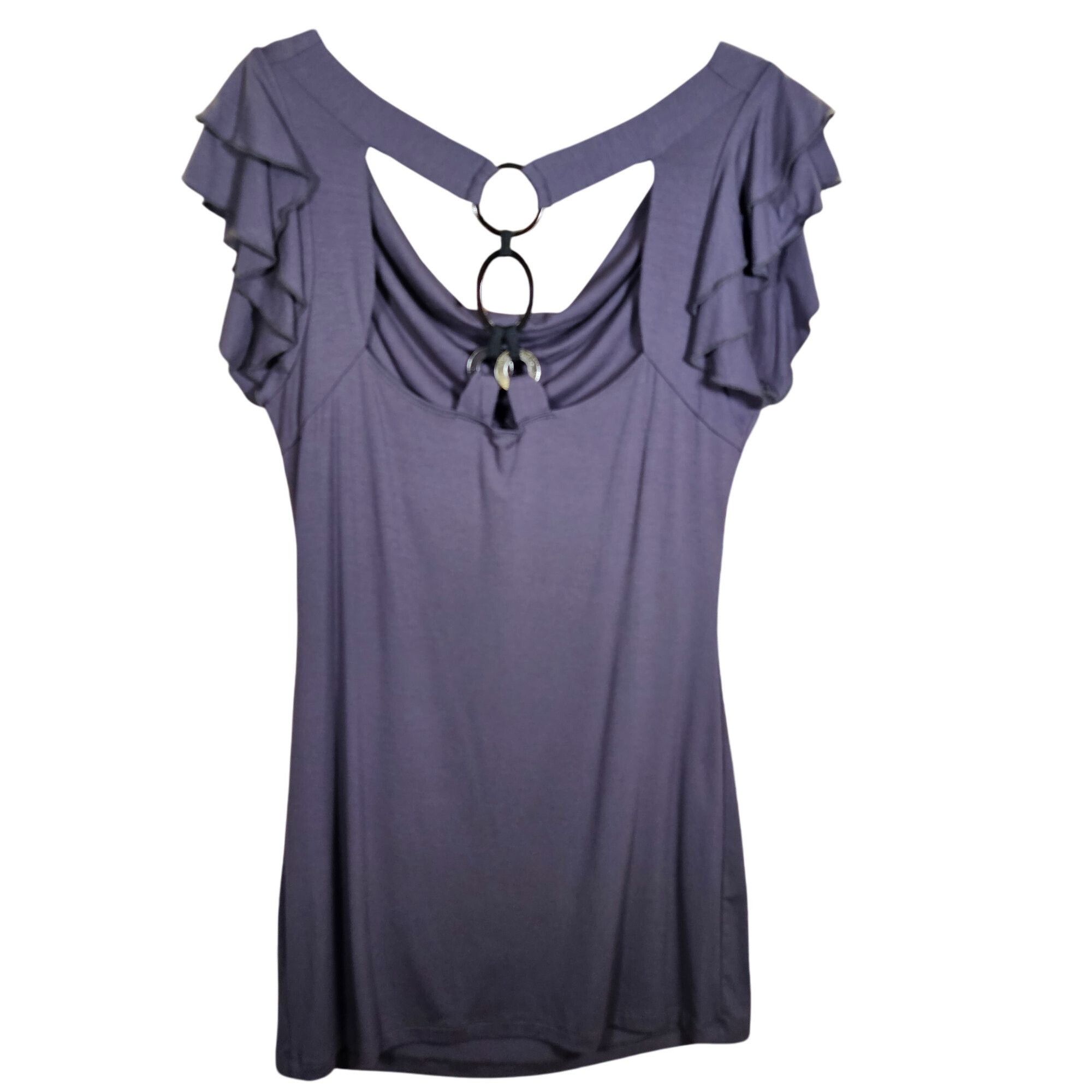 Other Kouture by Kimora Women’s Draped Back Tunic Top L – Y2K Nigh Size S / US 4 / IT 40 - 7 Thumbnail